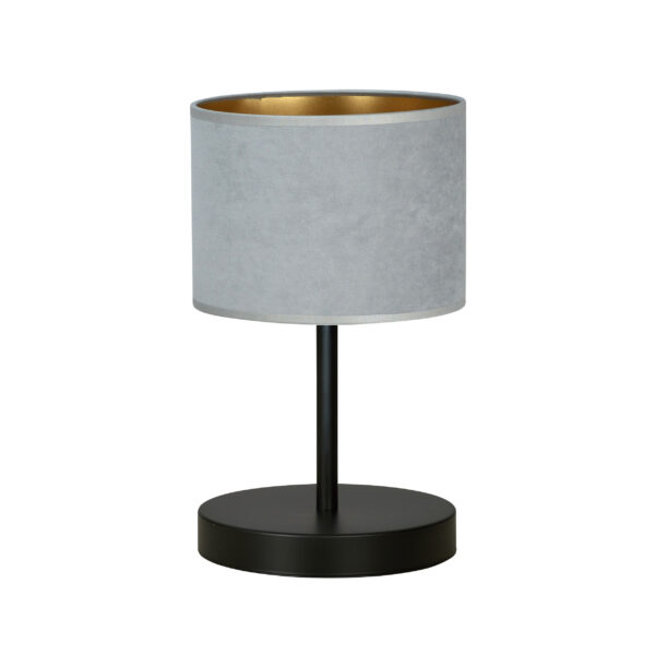 Lampe à poser Hilde base en métal et abat-jour en velours au design contemporain par Emibig