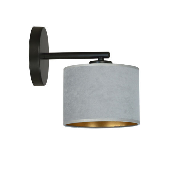 Applique murale Hilde base en métal et abat-jour en velours au design contemporain par Emibig