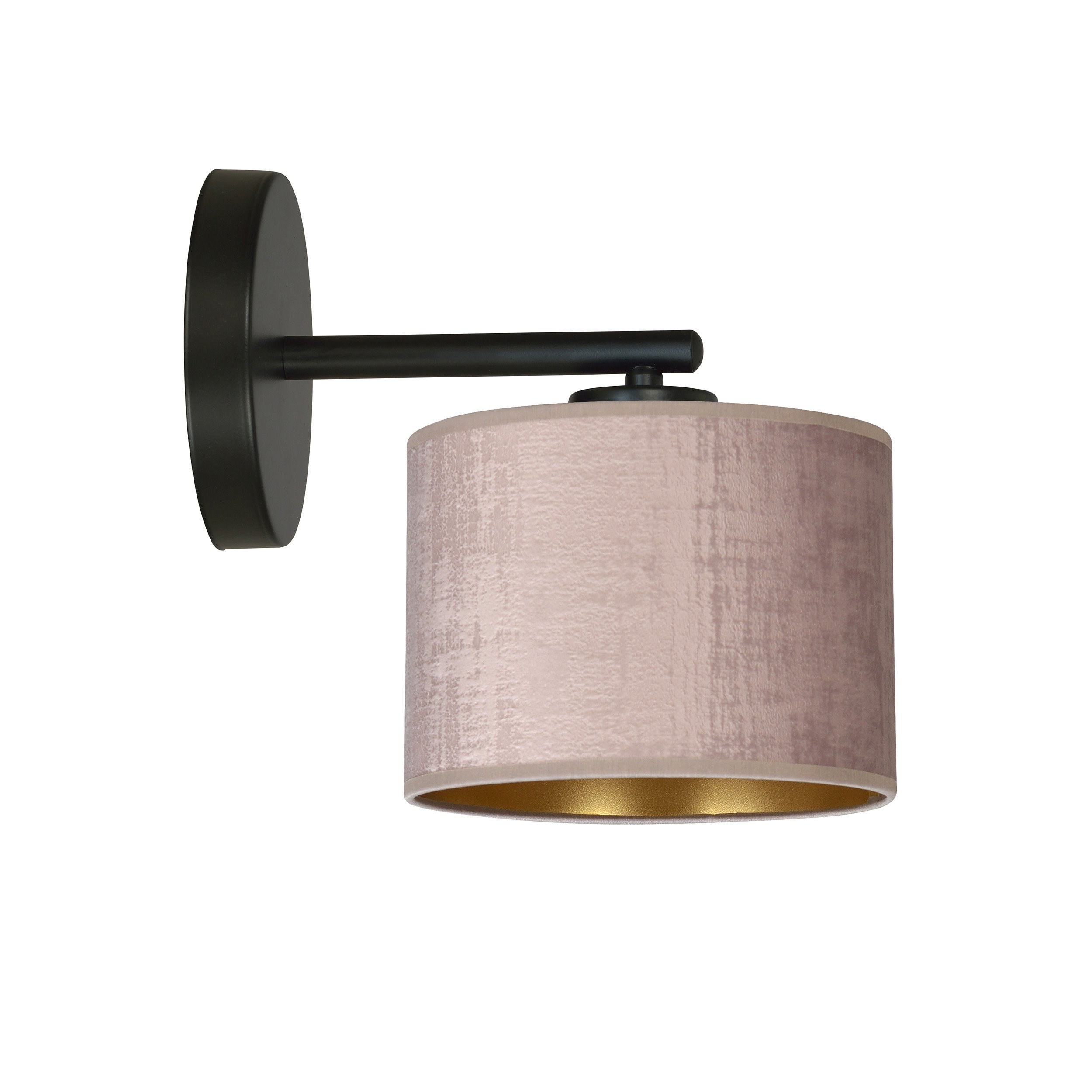Applique murale Hilde base en métal et abat-jour en velours au design contemporain par Emibig