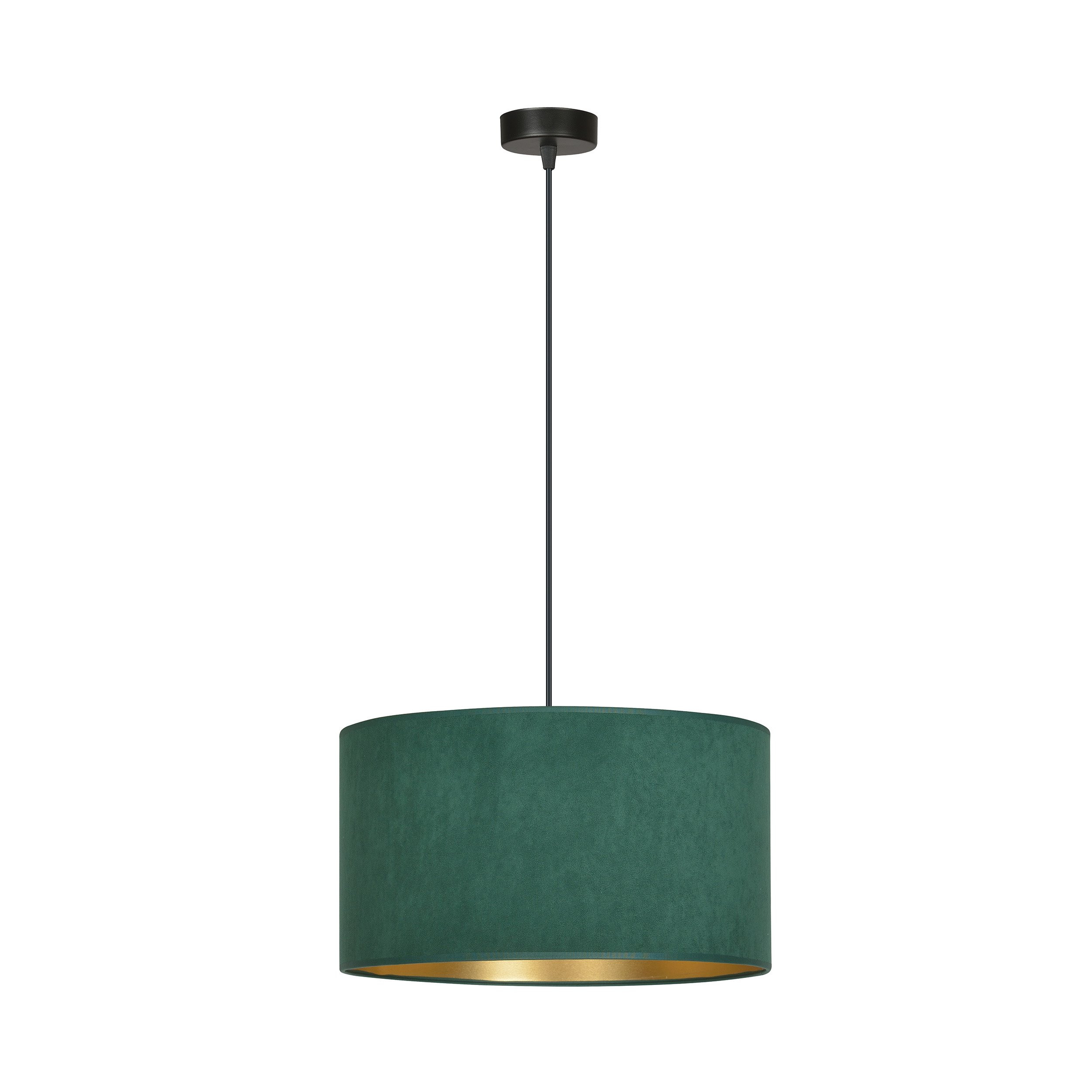 Suspension Hilde base en métal circulaire et abat-jour en velours au design contemporain par Emibig Suspension Hilde base en métal circulaire et abat-jour en velours au design contemporain par Emibig