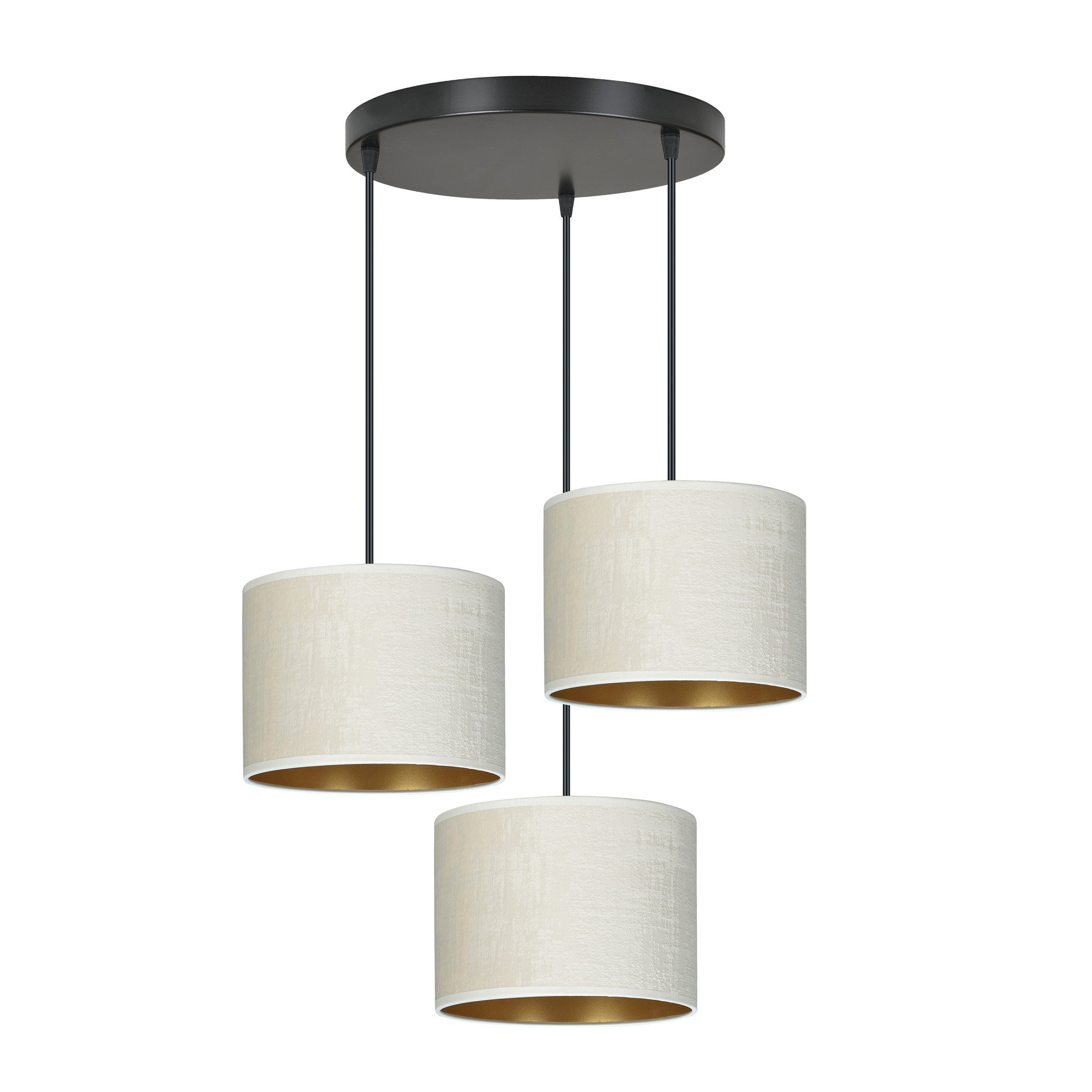 Suspension Hilde base en métal circulaire et abat-jour en velours au design contemporain par Emibig Suspension Hilde base en métal circulaire et abat-jour en velours au design contemporain par Emibig
