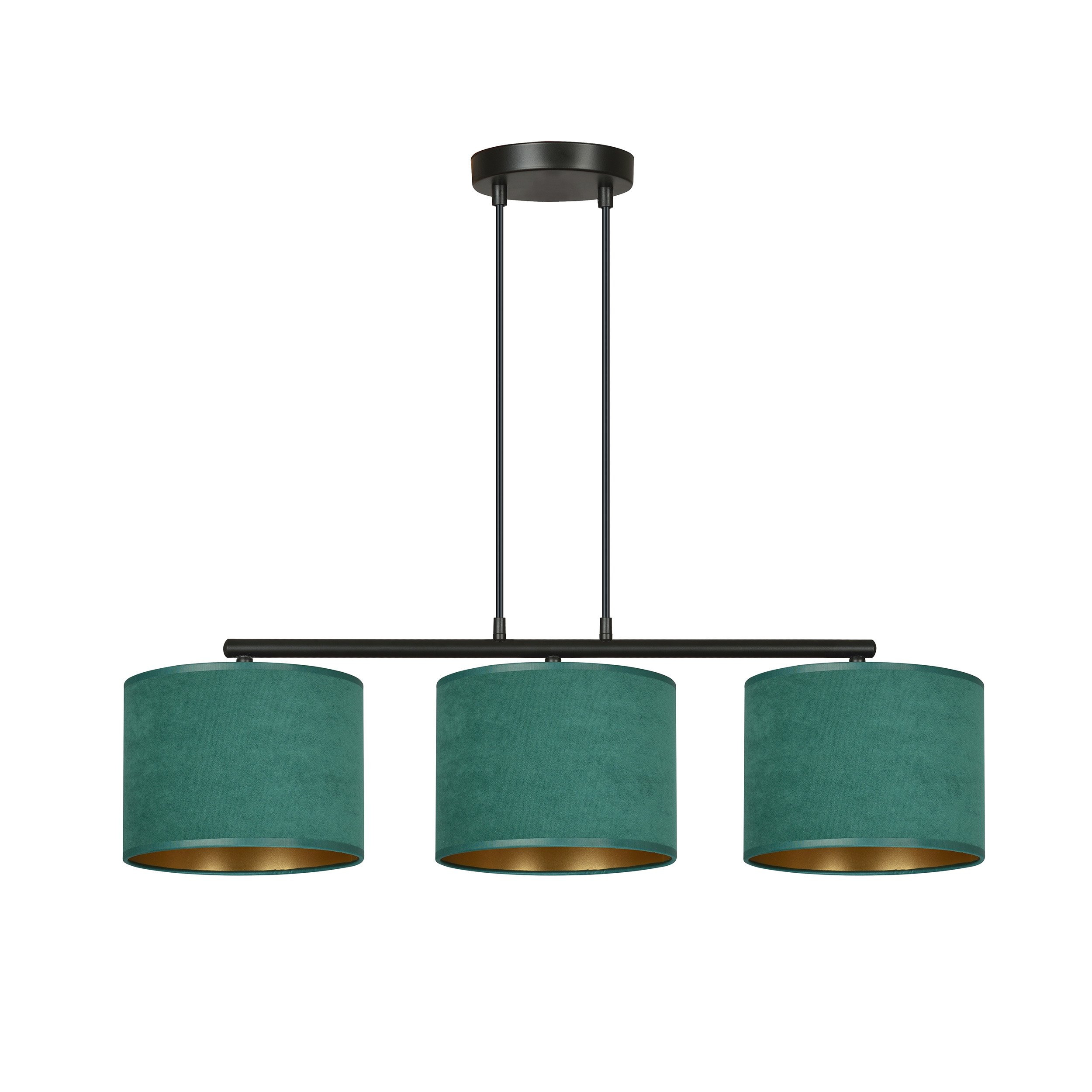 Suspension Hilde base en métal et abat-jour en velours au design contemporain par Emibig Suspension Hilde base en métal et abat-jour en velours au design contemporain par Emibig
