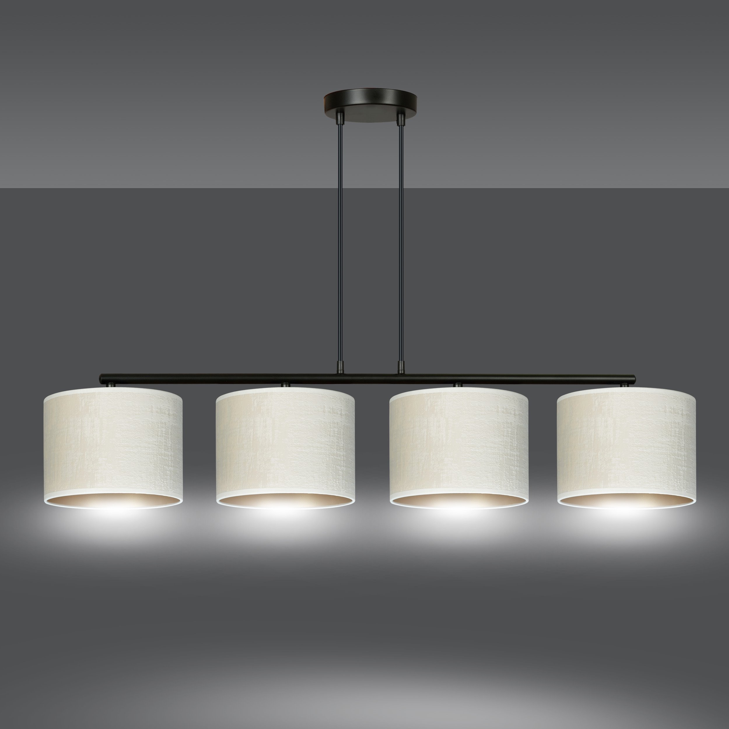 Suspension Hilde base en métal et abat-jour en velours au design contemporain par Emibig Suspension Hilde base en métal et abat-jour en velours au design contemporain par Emibig