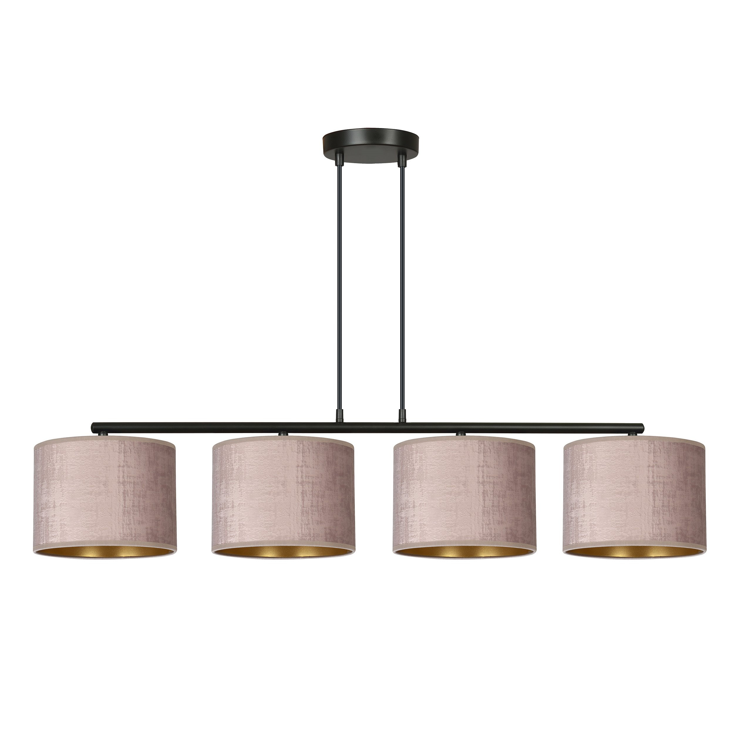 Suspension Hilde base en métal et abat-jour en velours au design contemporain par Emibig Suspension Hilde base en métal et abat-jour en velours au design contemporain par Emibig