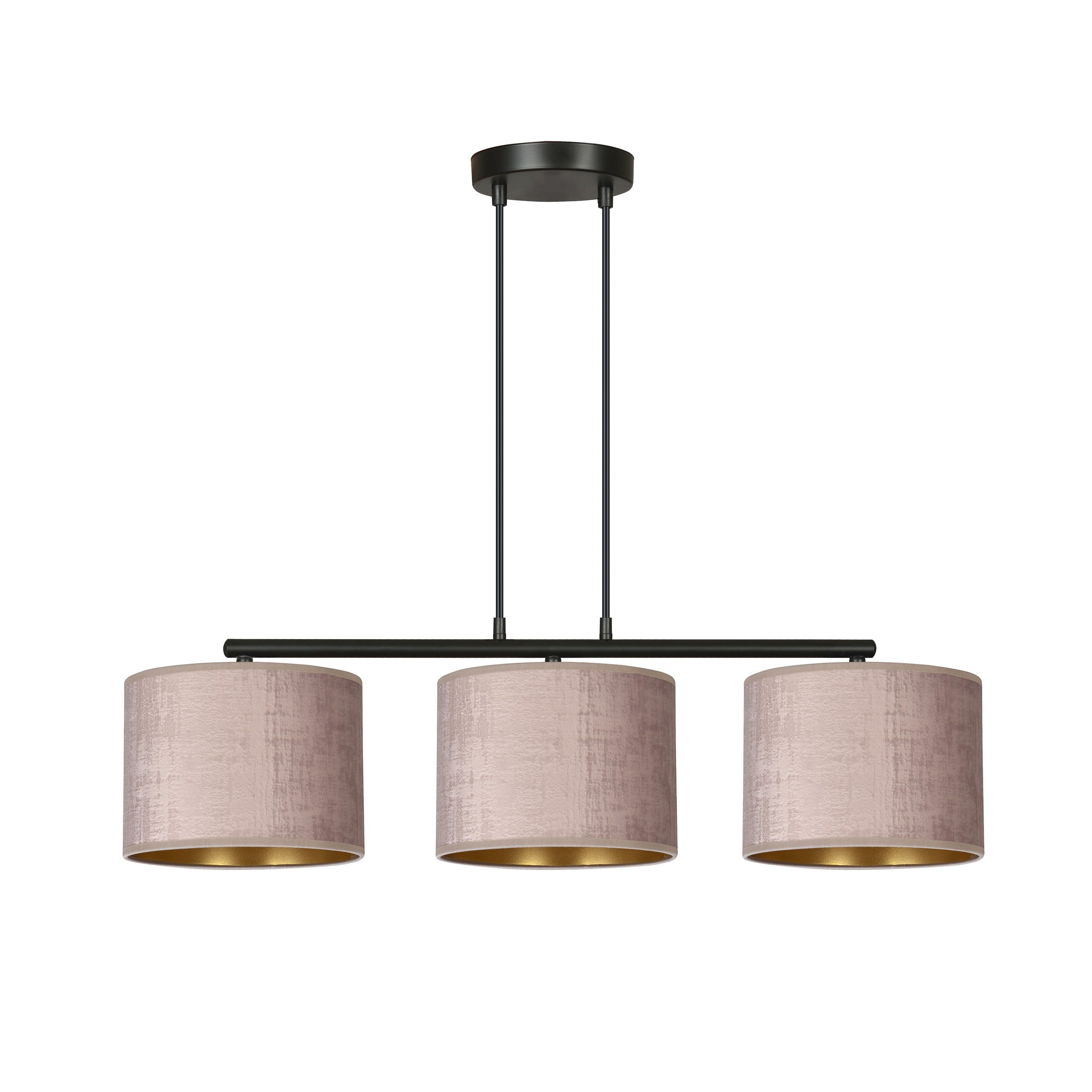 Suspension Hilde base en métal et abat-jour en velours au design contemporain par Emibig Suspension Hilde base en métal et abat-jour en velours au design contemporain par Emibig