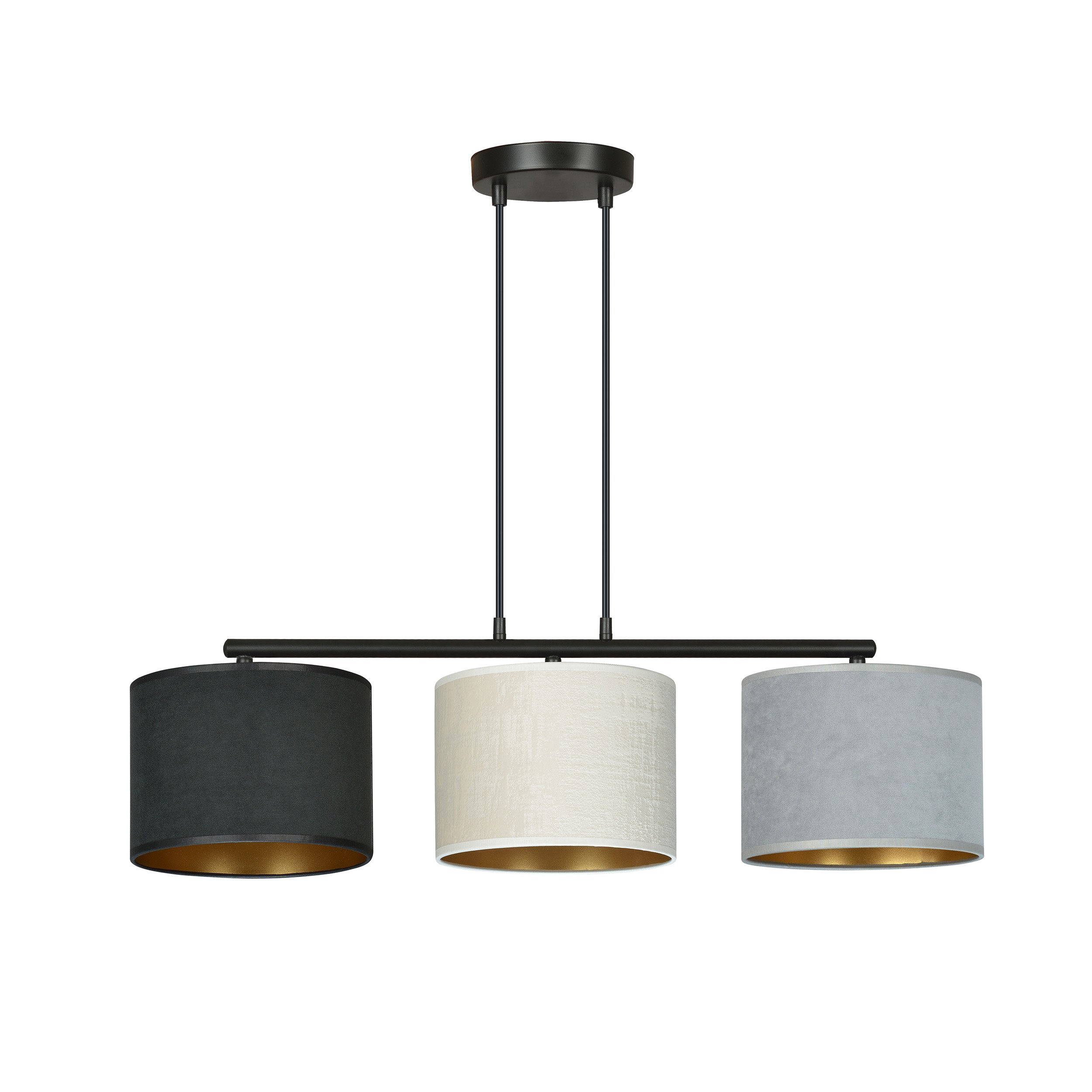 Suspension Hilde base en métal et abat-jour en velours au design contemporain par Emibig Suspension Hilde base en métal et abat-jour en velours au design contemporain par Emibig