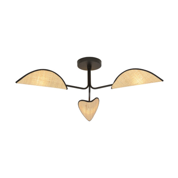 Plafonnier Gomez base en métal avec abat-jour en forme de feuille au design contemporain par Emibig