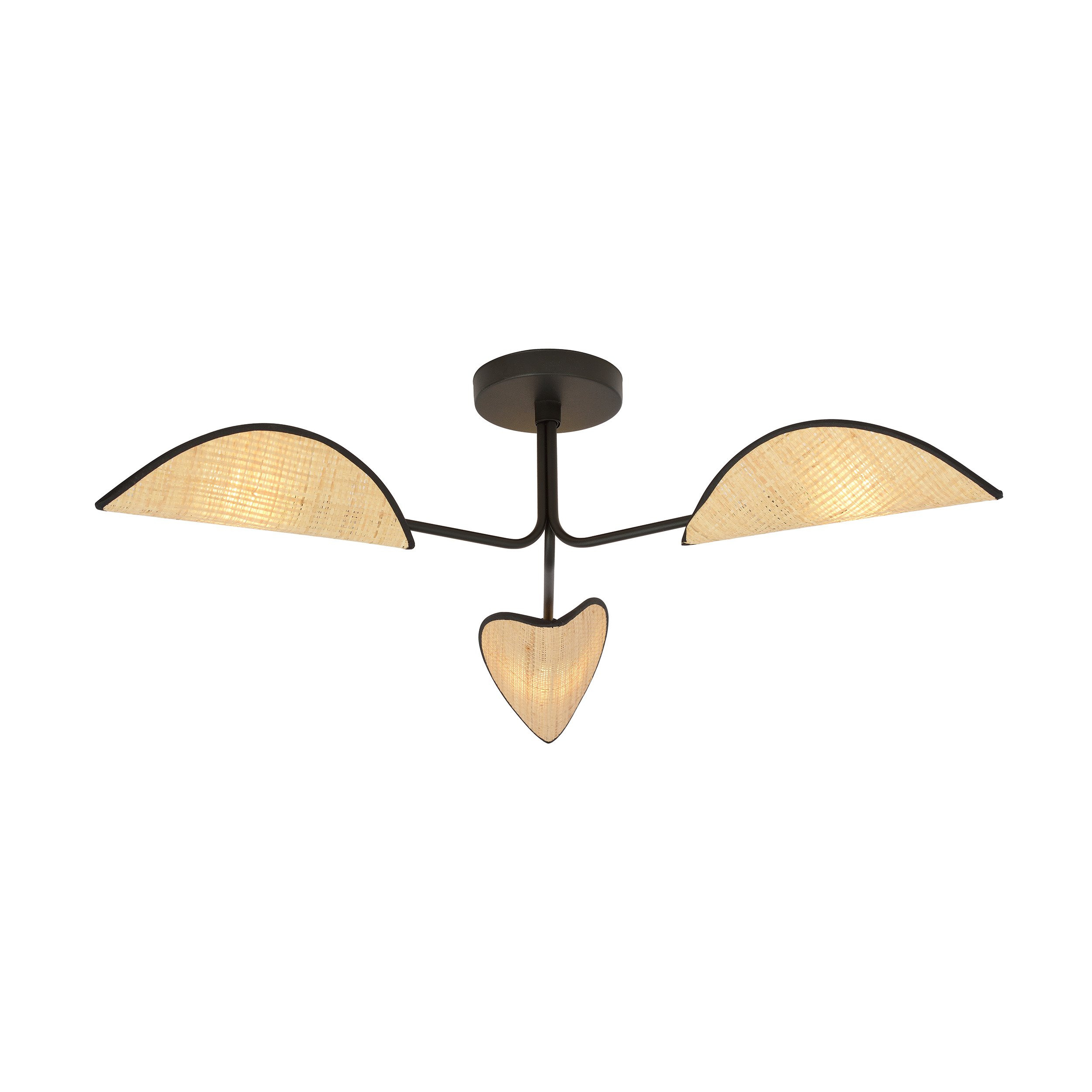 Plafonnier Gomez base en métal avec abat-jour en forme de feuille au design contemporain par Emibig