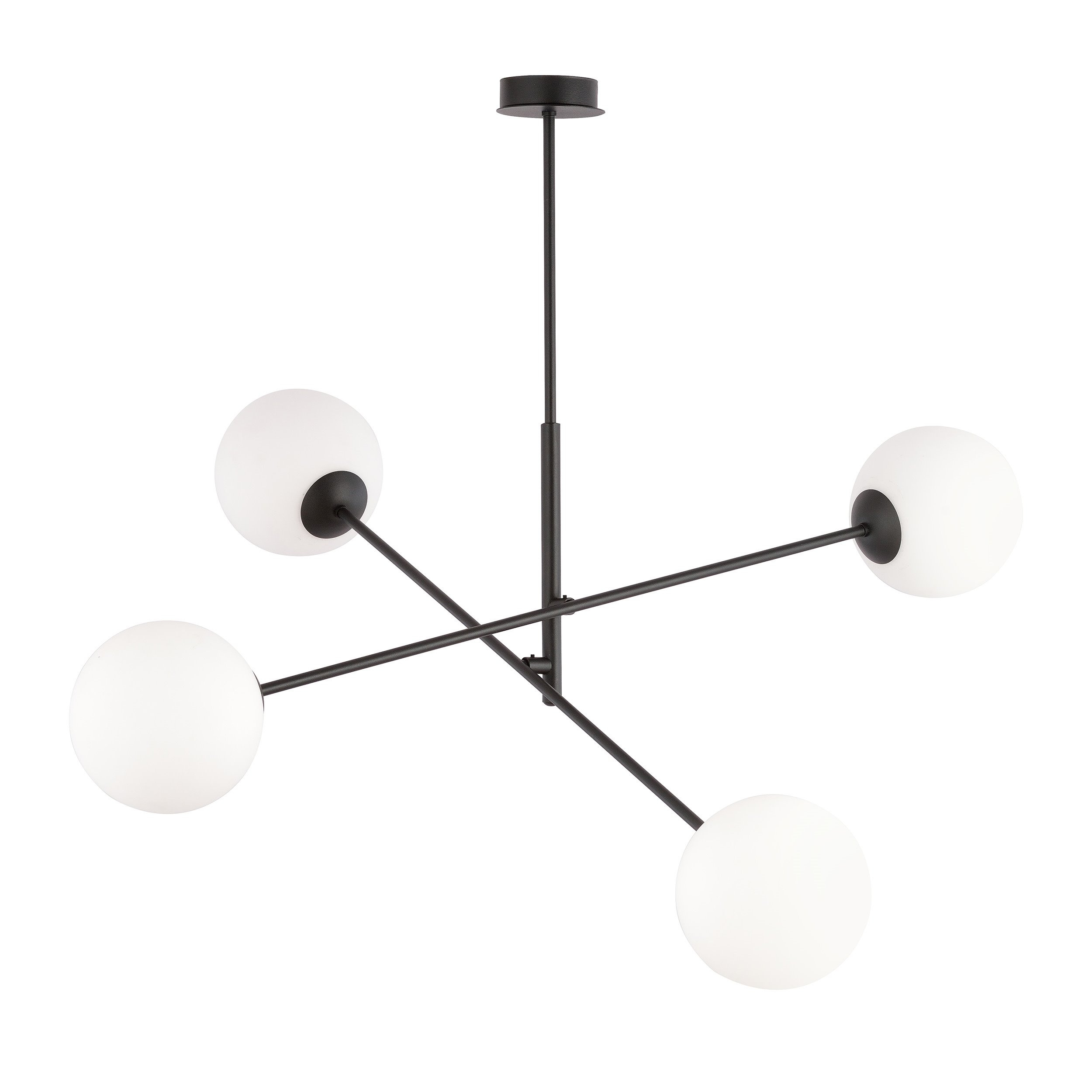 Plafonnier Linear base en métal et abat-jour en boule de verre au design contemporain par Emibig Plafonnier Linear base en métal et abat-jour en boule de verre au design contemporain par Emibig