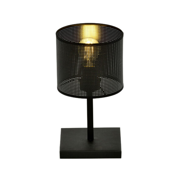 Lampe à poser Jordan base en métal avec abat-jour au motif ajouré au design contemporain par Emibig