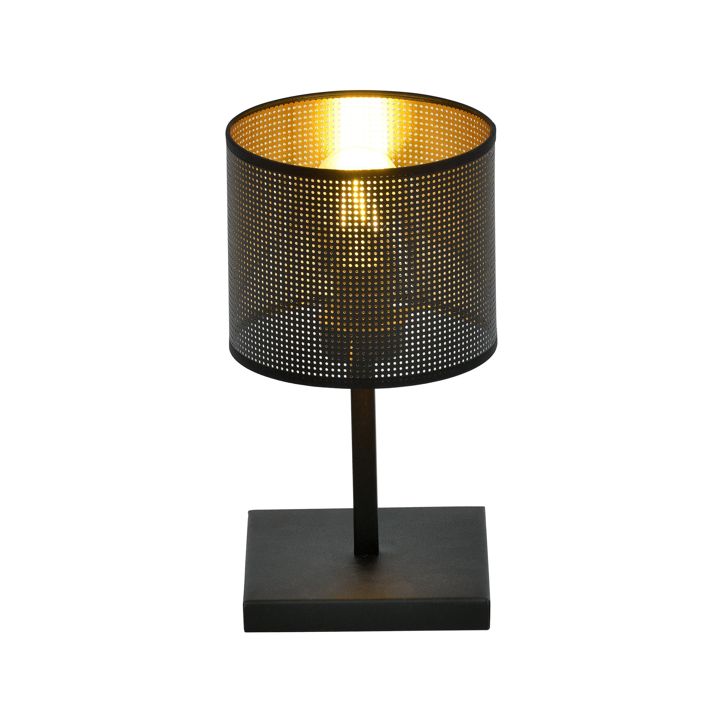 Lampe à poser Jordan base en métal avec abat-jour au motif ajouré au design contemporain par Emibig