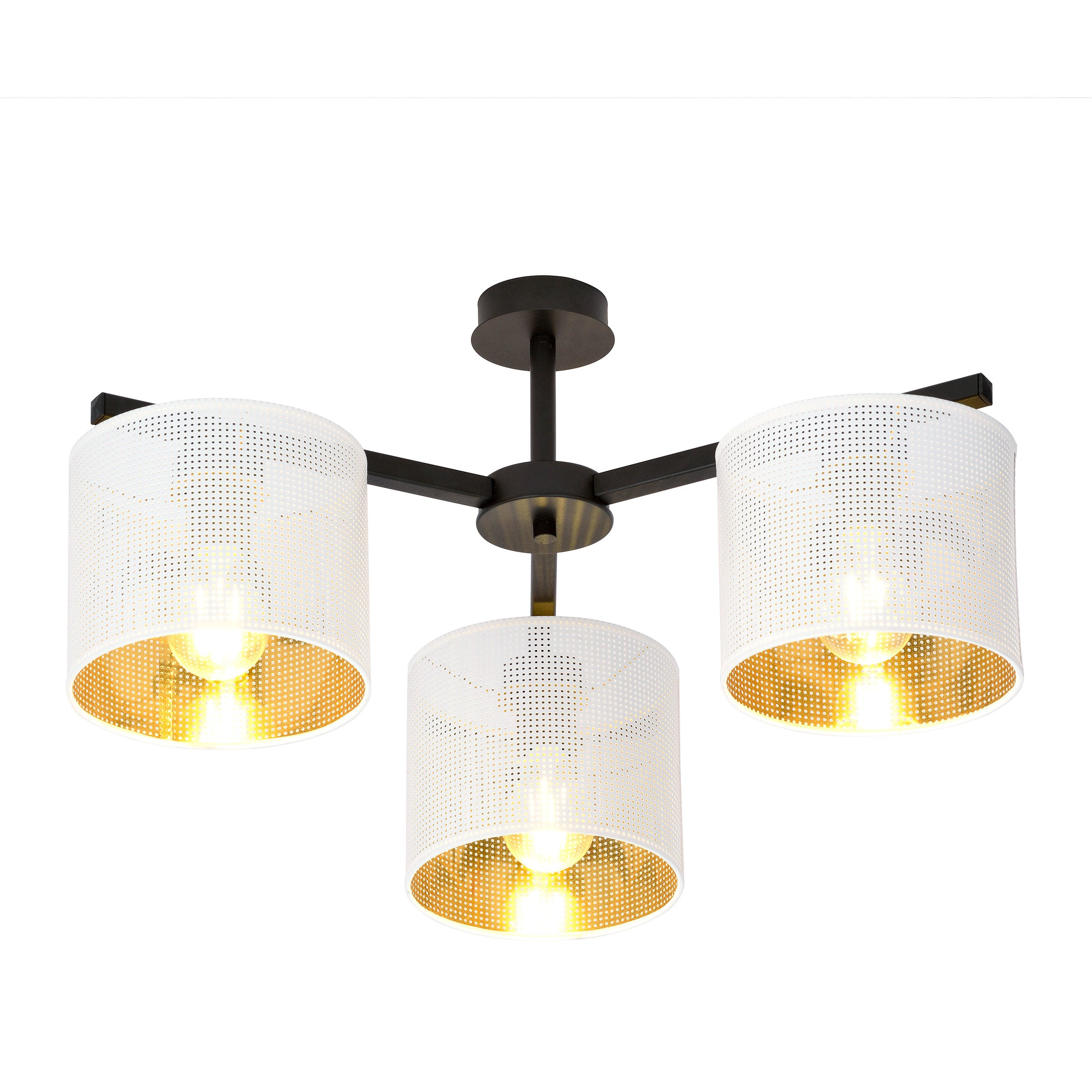 Plafonnier Jordan base en métal avec abat-jour au motif ajouré au design contemporain par Emibig Plafonnier Jordan base en métal avec abat-jour au motif ajouré au design contemporain par Emibig