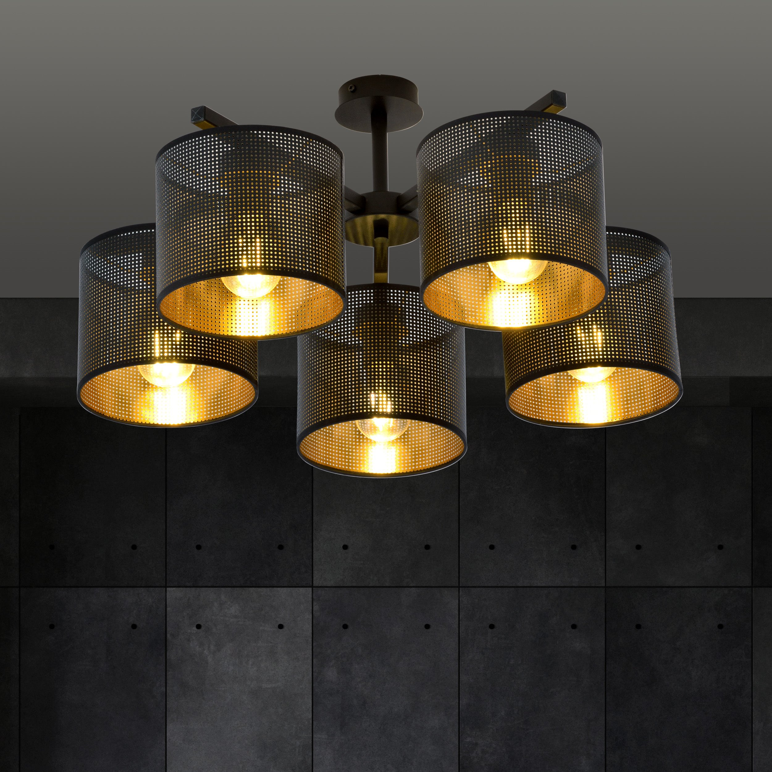 Plafonnier Jordan base en métal avec abat-jour au motif ajouré au design contemporain par Emibig Plafonnier Jordan base en métal avec abat-jour au motif ajouré au design contemporain par Emibig