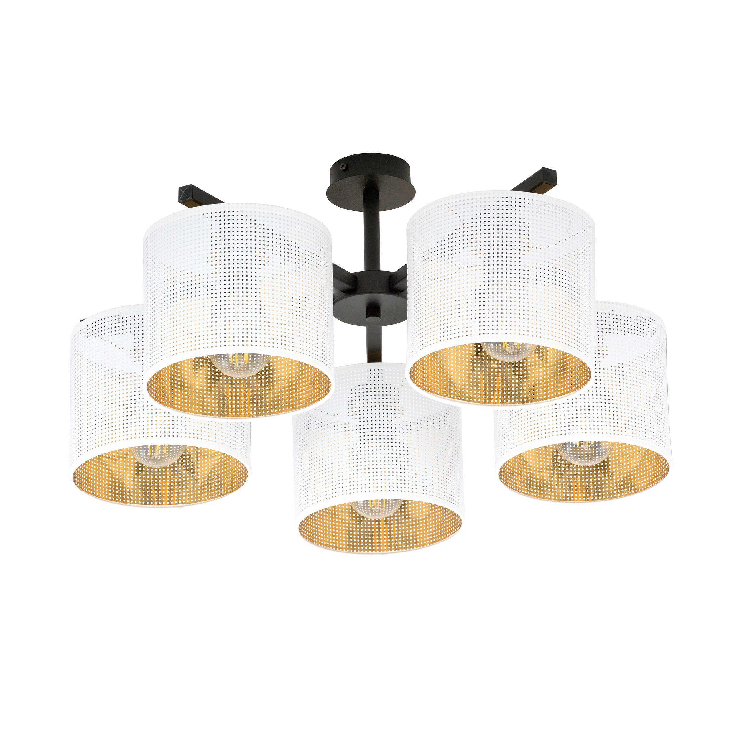 Plafonnier Jordan base en métal avec abat-jour au motif ajouré au design contemporain par Emibig Plafonnier Jordan base en métal avec abat-jour au motif ajouré au design contemporain par Emibig