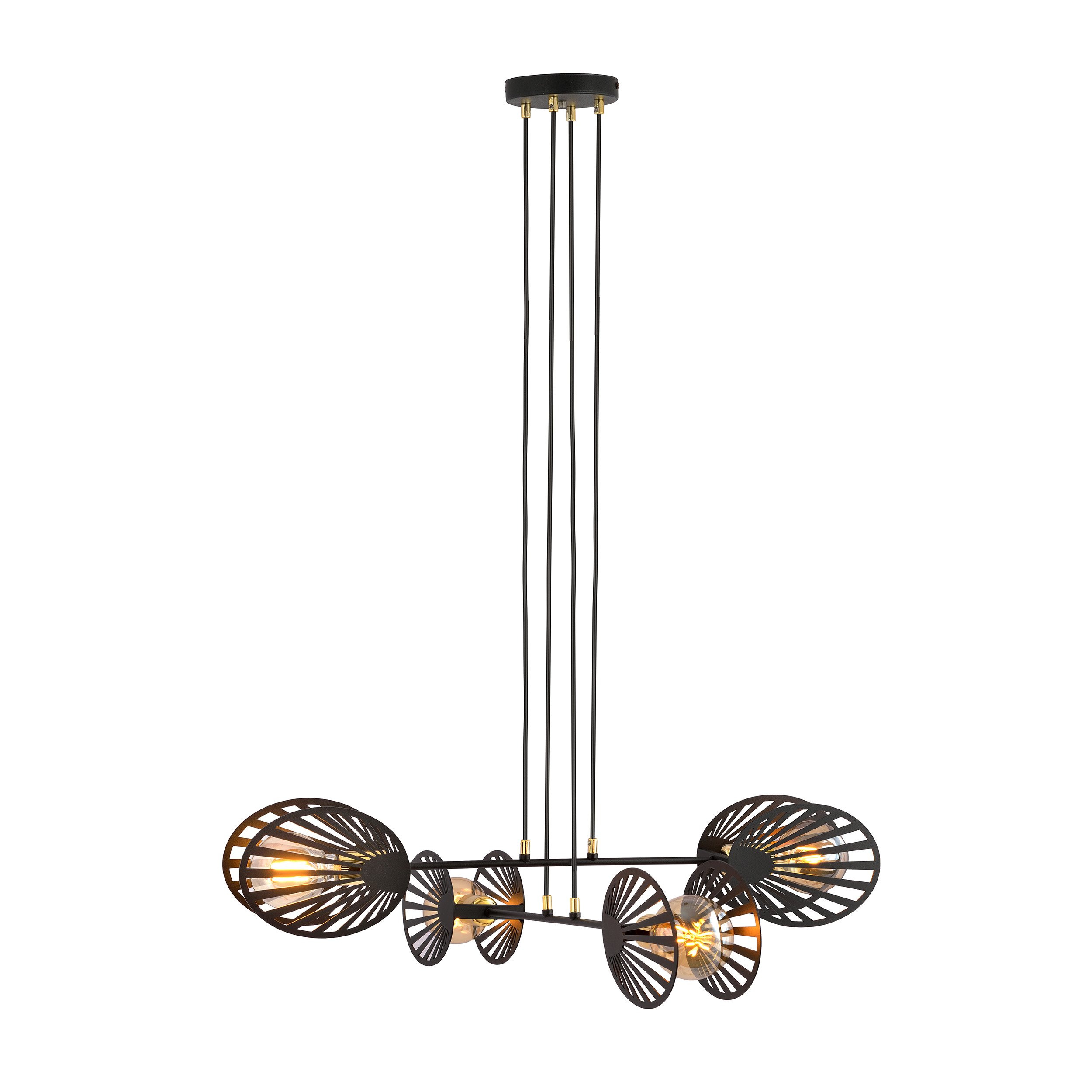 Suspension Playa base en métal noir et cache ampoule en forme de palmierau design contemporain par Emibig Suspension Playa base en métal noir et cache ampoule en forme de palmierau design contemporain par Emibig