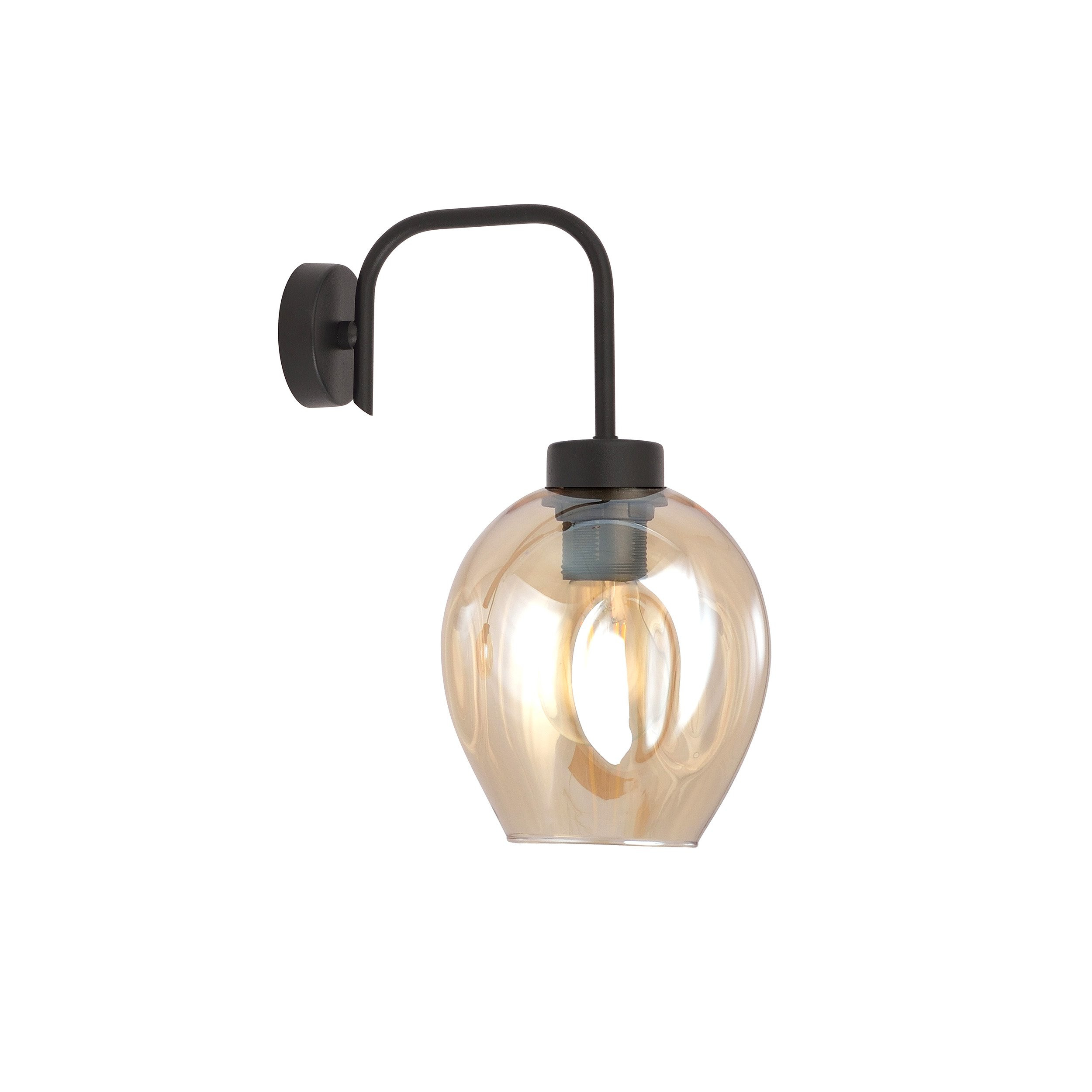 Applique murale Lukka base en métal en forme d'hameçon au design contemporain par Emibig