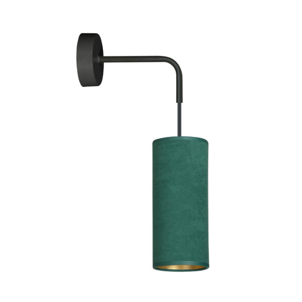 Applique murale Bente base en métal avec abat-jour en velours au design contemporain par Emibig