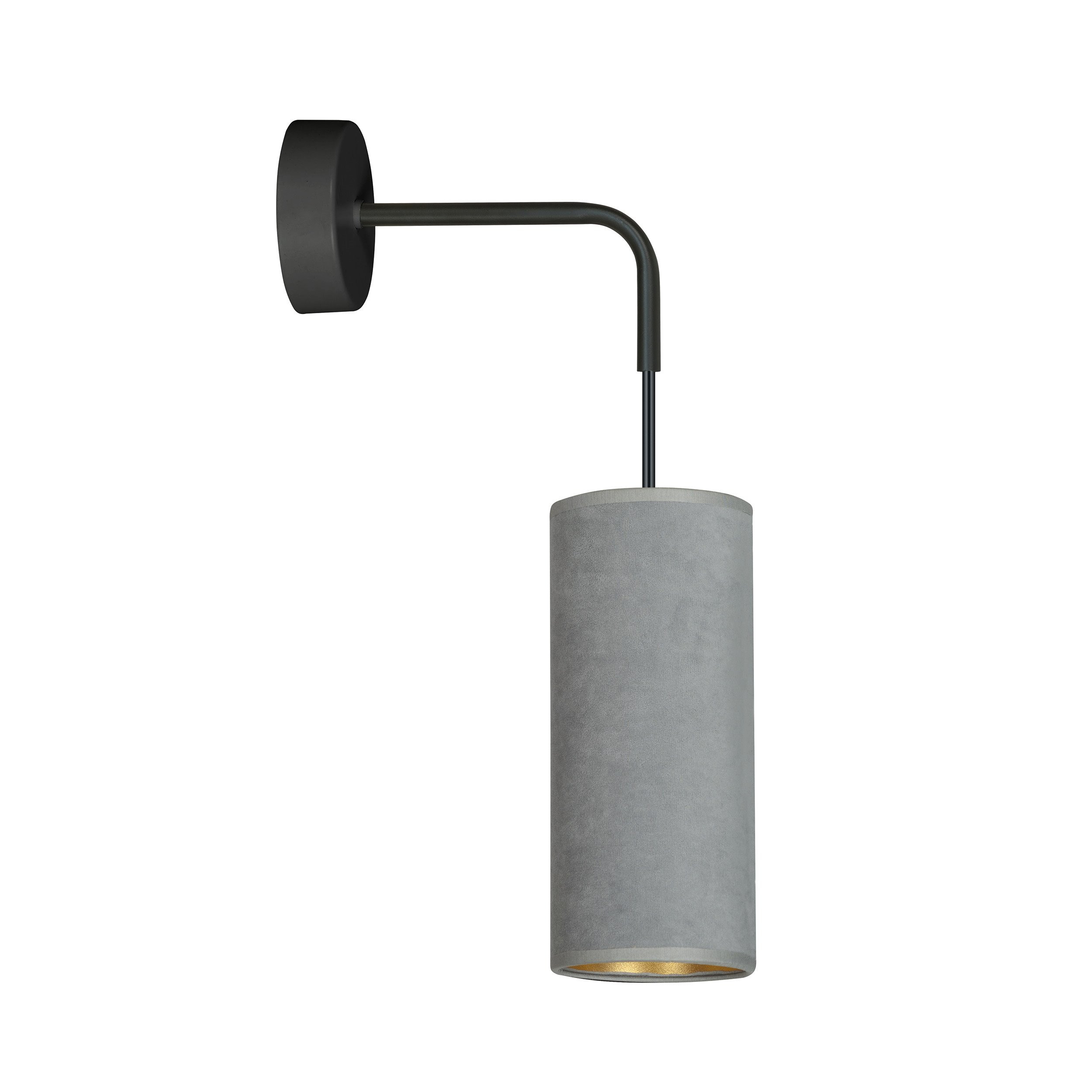 Applique murale Bente base en métal avec abat-jour en velours au design contemporain par Emibig Applique murale Bente base en métal avec abat-jour en velours au design contemporain par Emibig