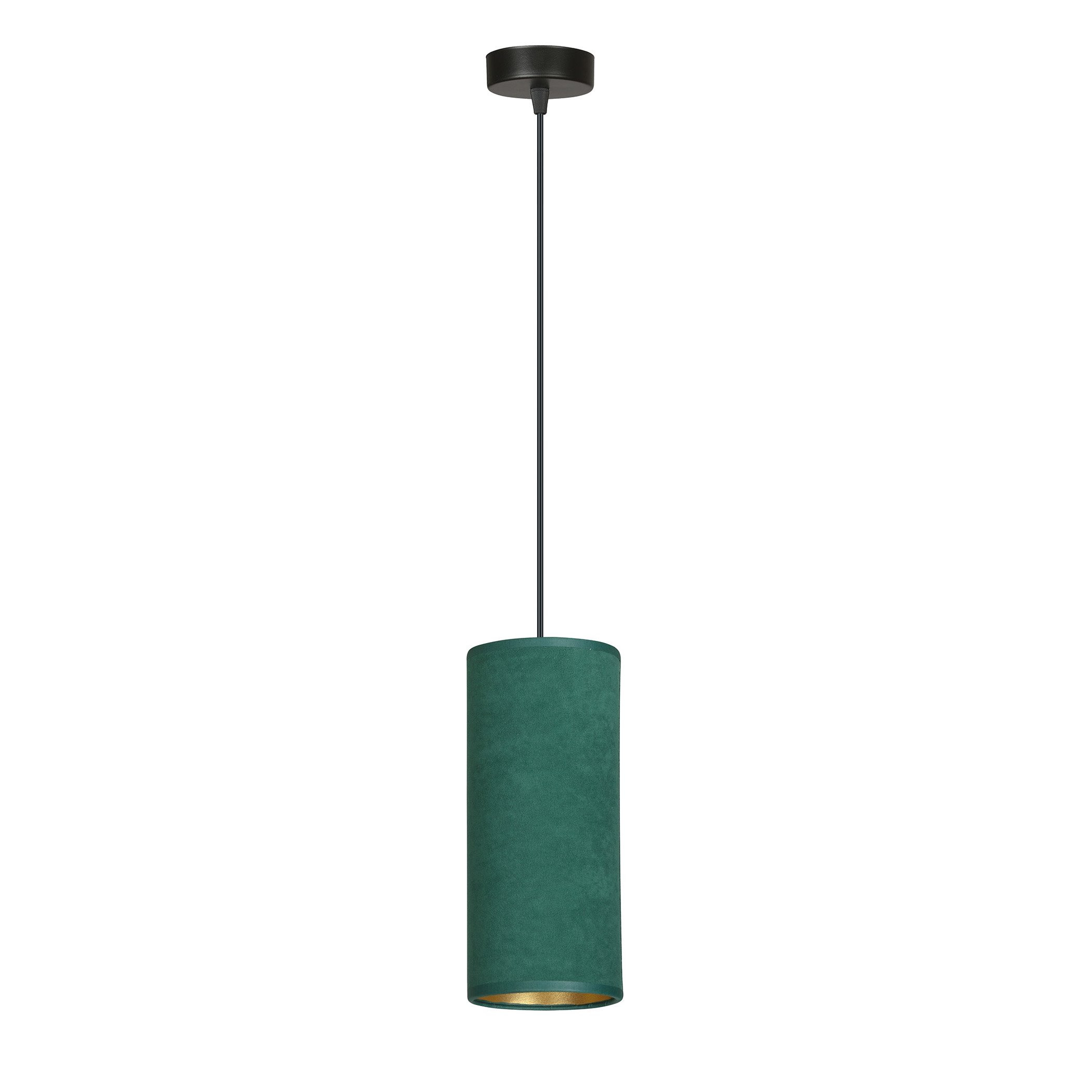 Suspension Bente base en métal circulaire avec abat-jour en velours au design contemporain par Emibig