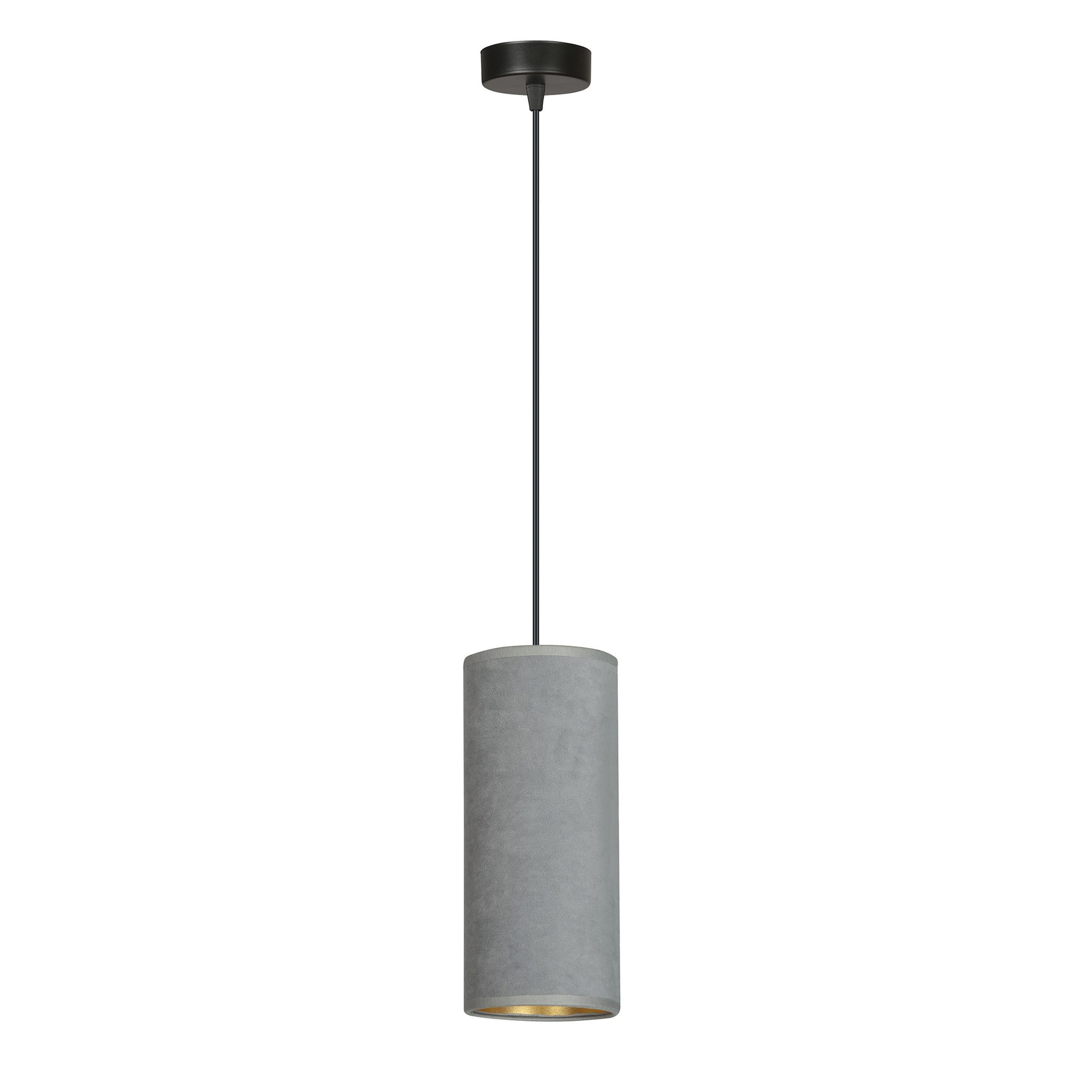 Suspension Bente base en métal circulaire avec abat-jour en velours au design contemporain par Emibig