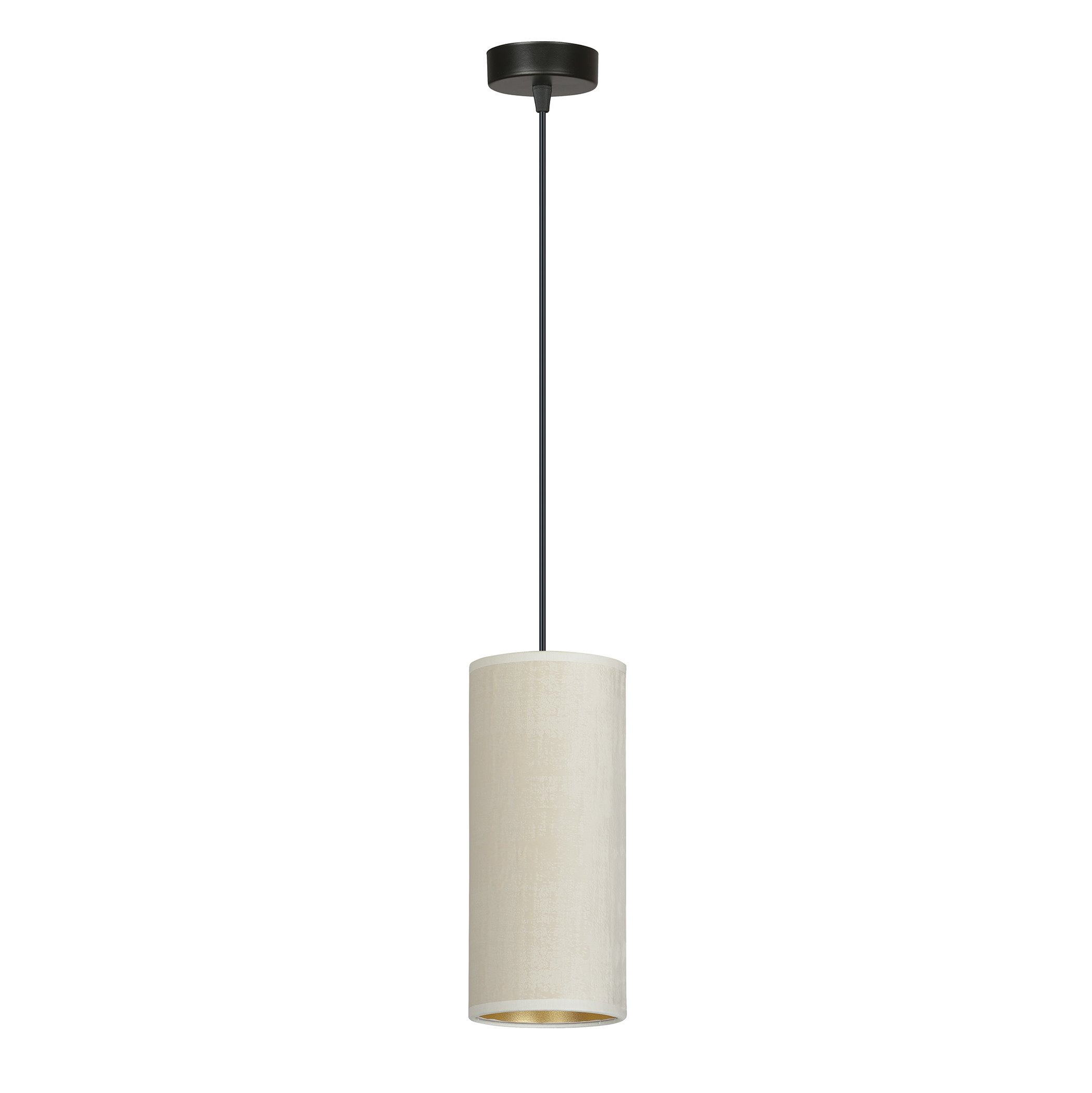 Suspension Bente base en métal circulaire avec abat-jour en velours au design contemporain par Emibig