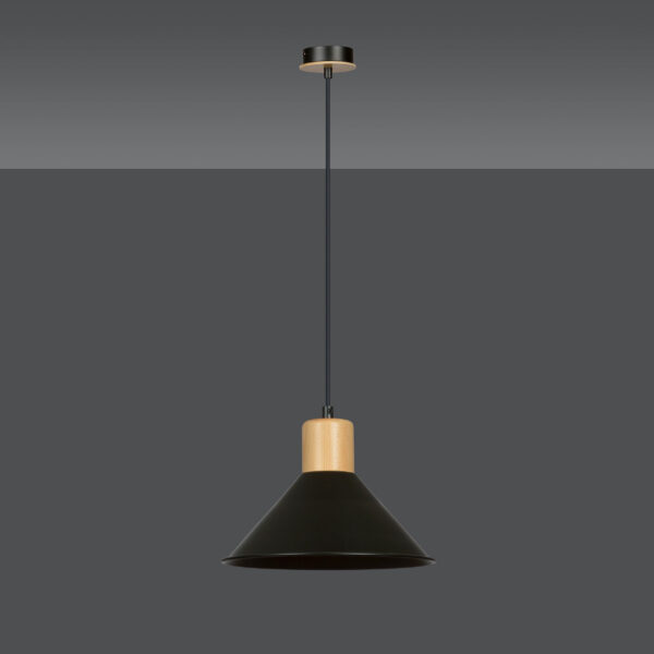 Suspension Rowen base en métal et bois au design contemporain par Emibig