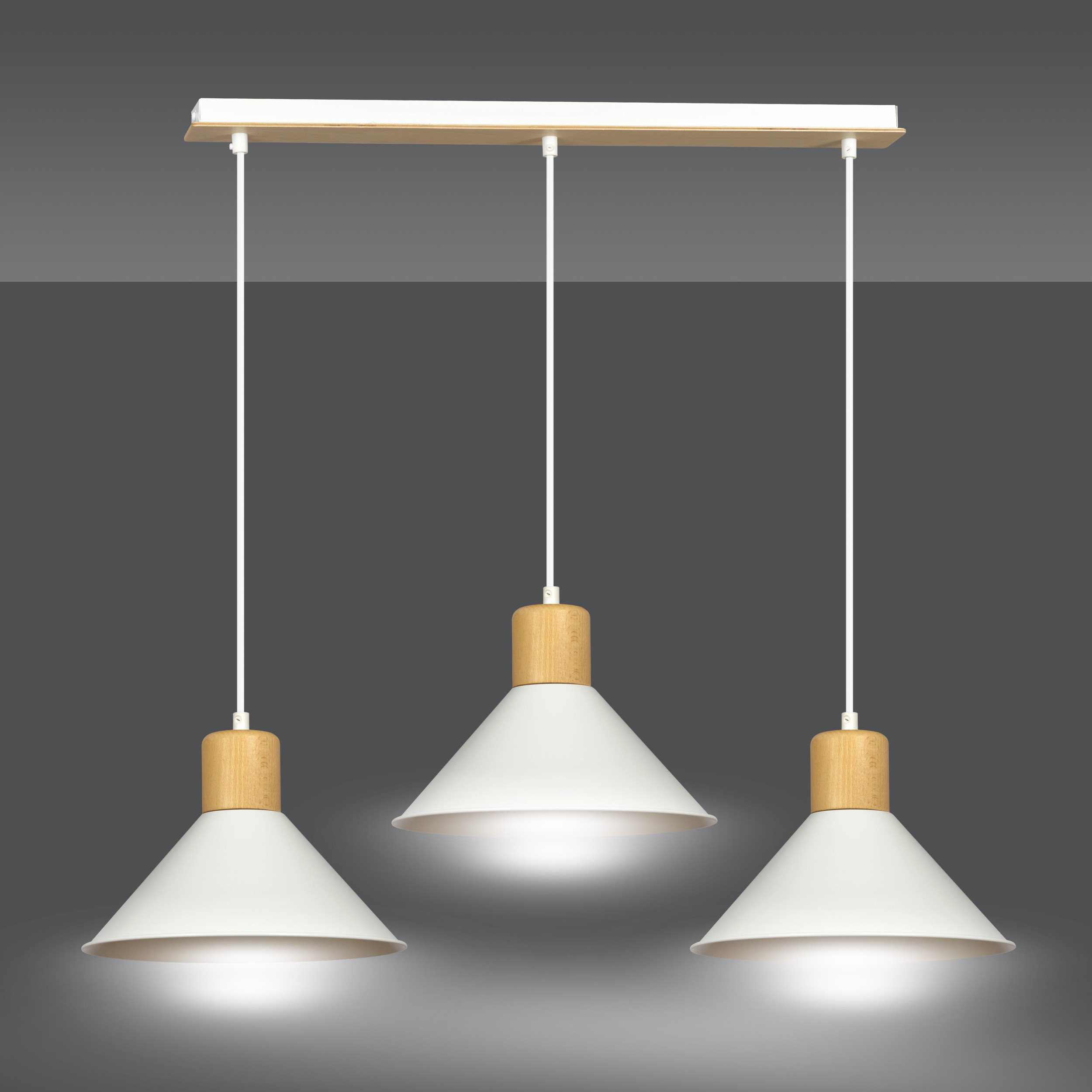Suspension Rowen base en métal et bois au design contemporain par Emibig Suspension Rowen base en métal et bois au design contemporain par Emibig