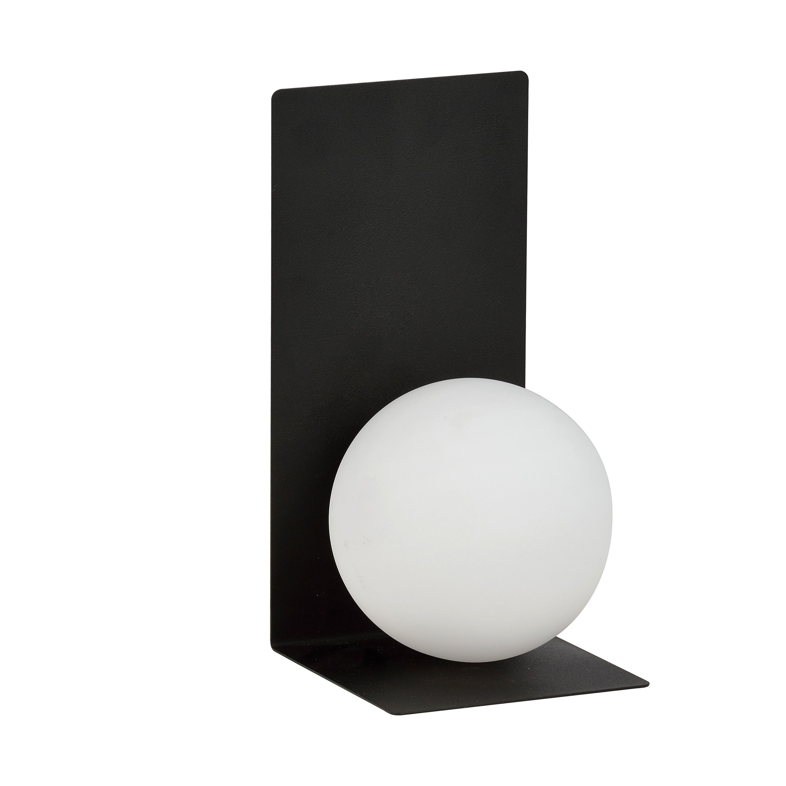 Applique murale Form base en métal sous forme de L avec boule de verre au design contemporain par Emibig