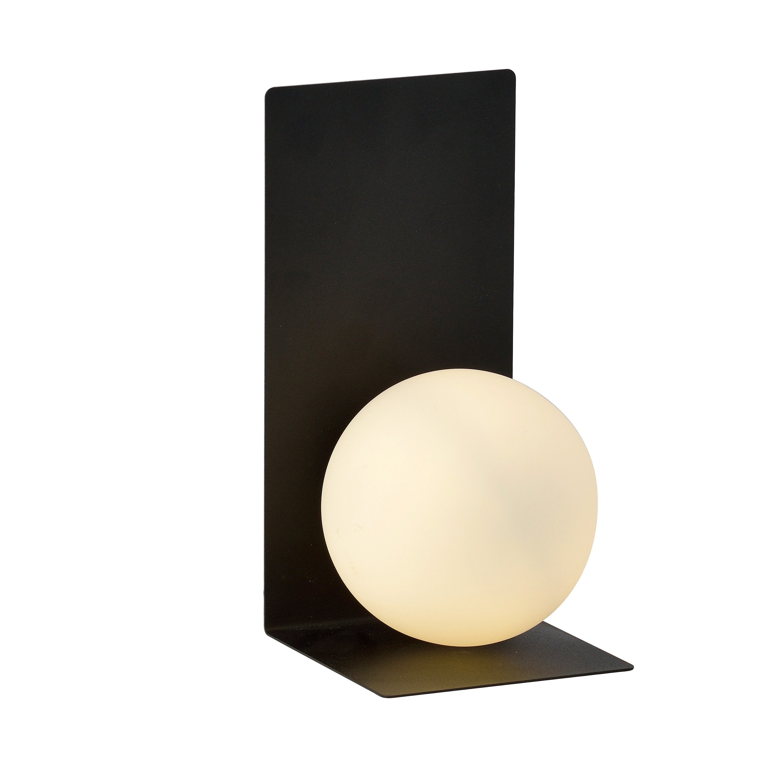 Applique murale Form base en métal sous forme de L avec boule de verre au design contemporain par Emibig