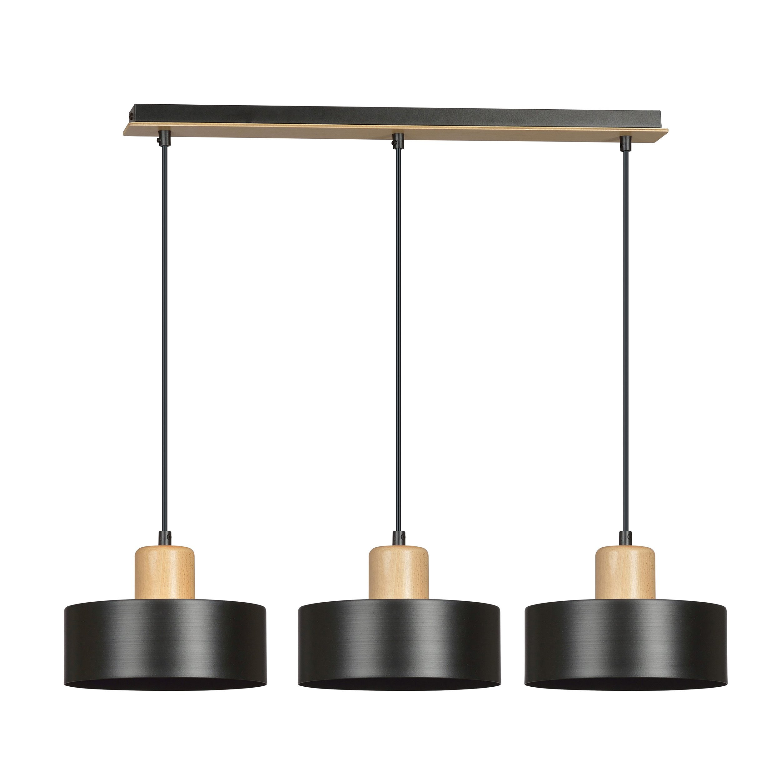 Suspension Torin base en métal et bois avec abat-jour en forme de palet au design contemporain par Emibig Suspension Torin base en métal et bois avec abat-jour en forme de palet au design contemporain par Emibig