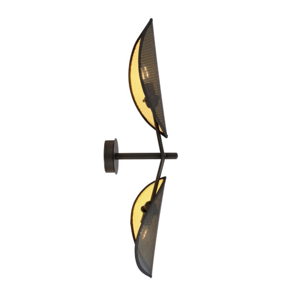 Applique murale Vene Base en métal avec abat-jour en forme de feuille au design contemporain par Emibig