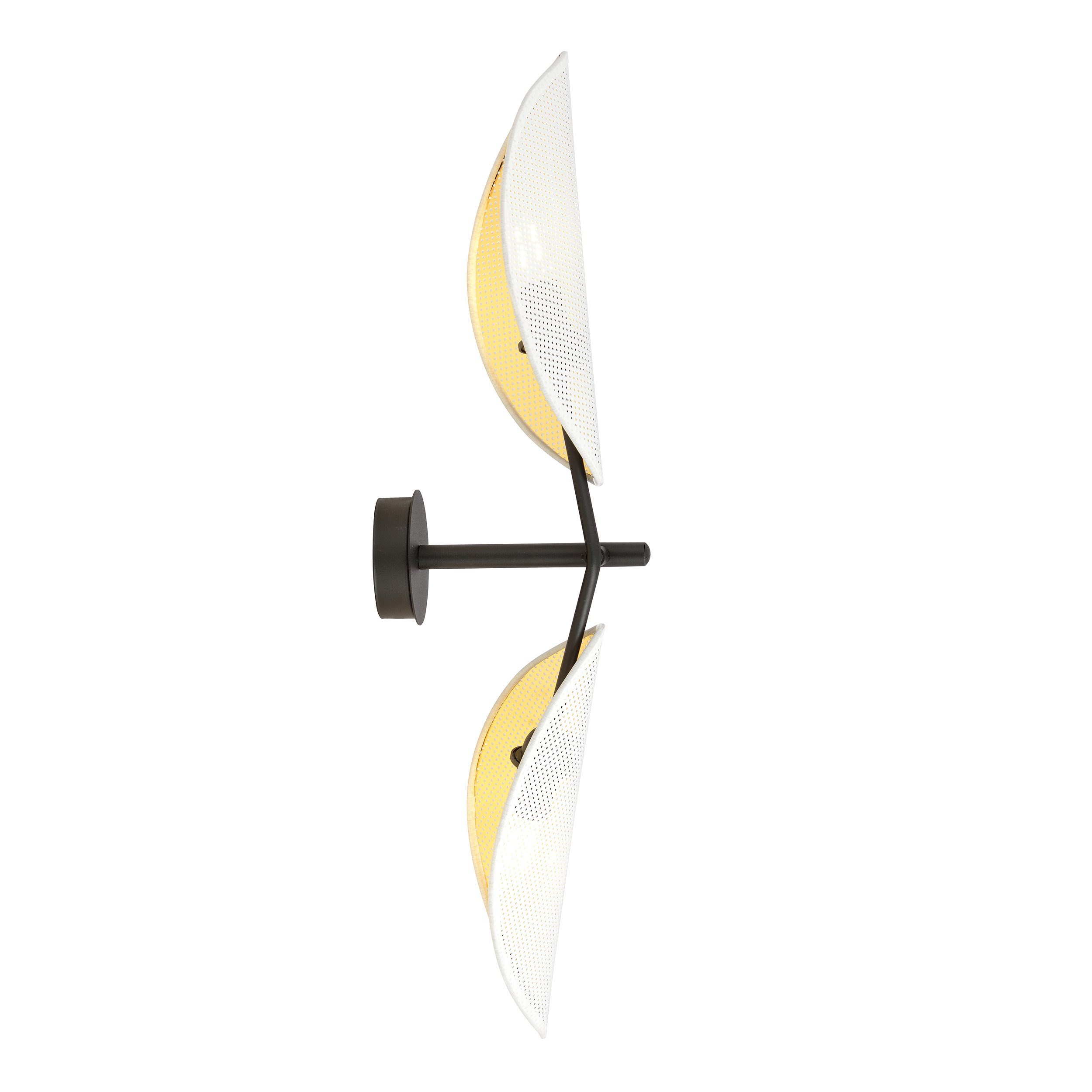 Applique murale Vene Base en métal avec abat-jour en forme de feuille au design contemporain par Emibig