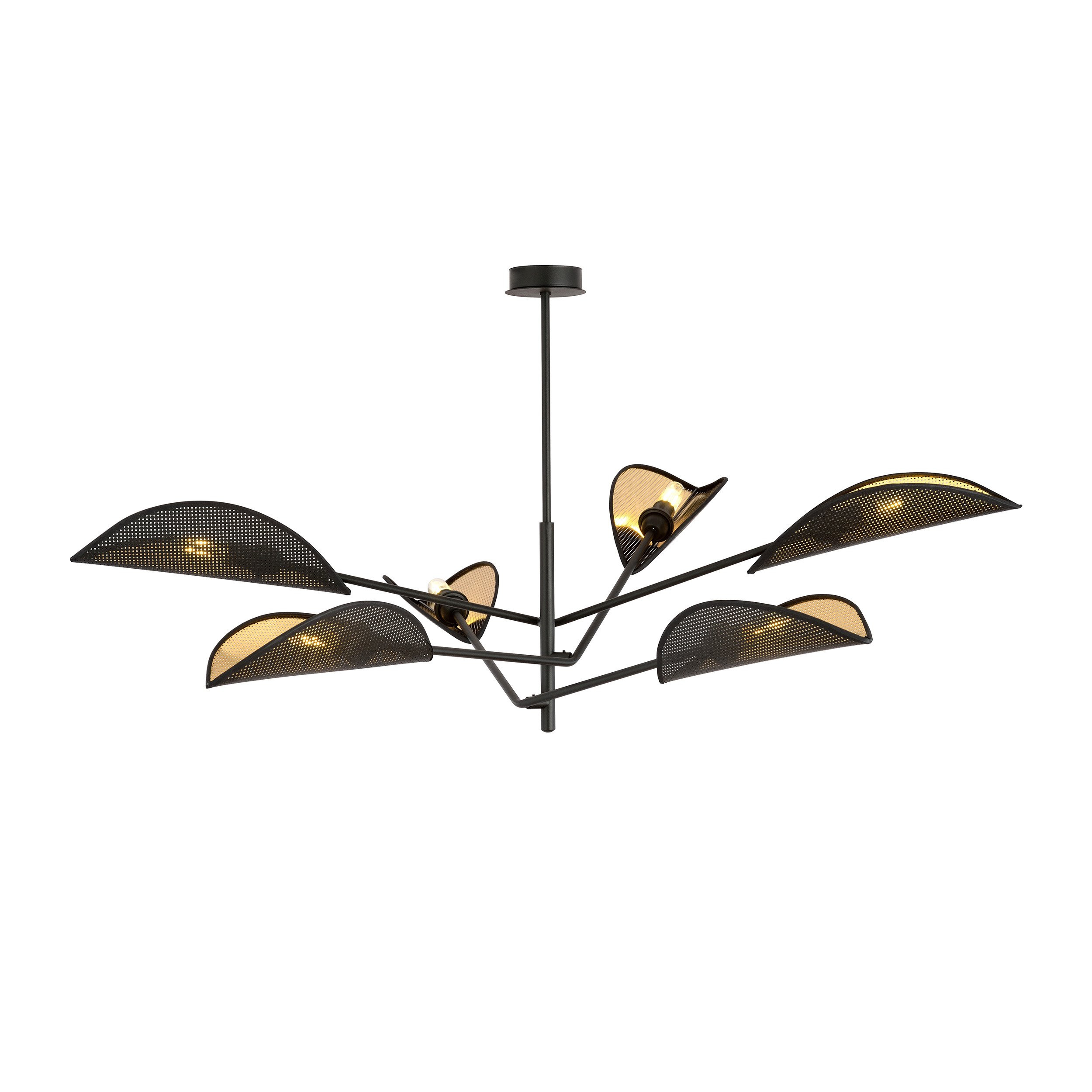Plafonnier Vene Base en métal avec abat-jour en forme de feuille au design contemporain par Emibig Plafonnier Vene Base en métal avec abat-jour en forme de feuille au design contemporain par Emibig