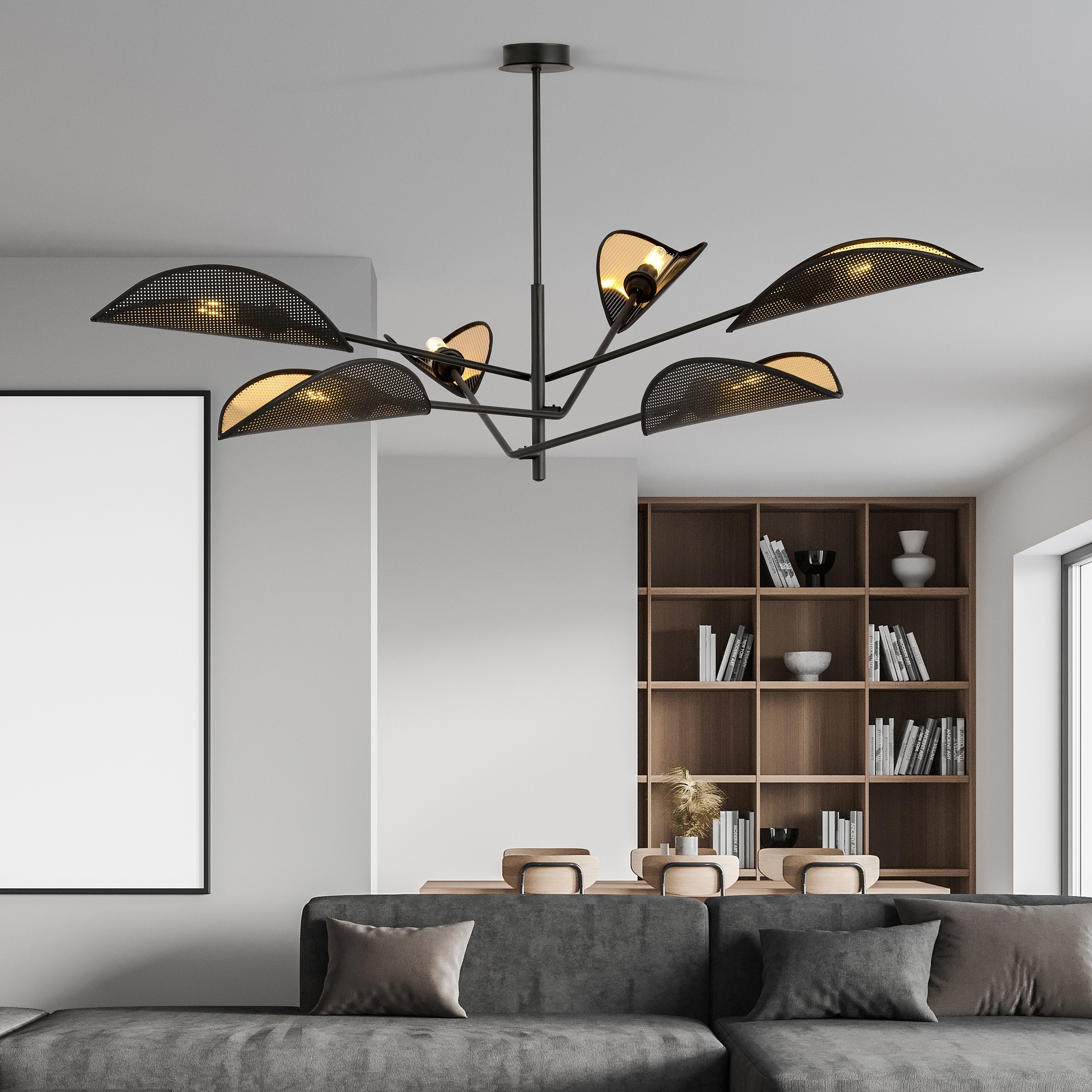 Plafonnier Vene Base en métal avec abat-jour en forme de feuille au design contemporain par Emibig Plafonnier Vene Base en métal avec abat-jour en forme de feuille au design contemporain par Emibig