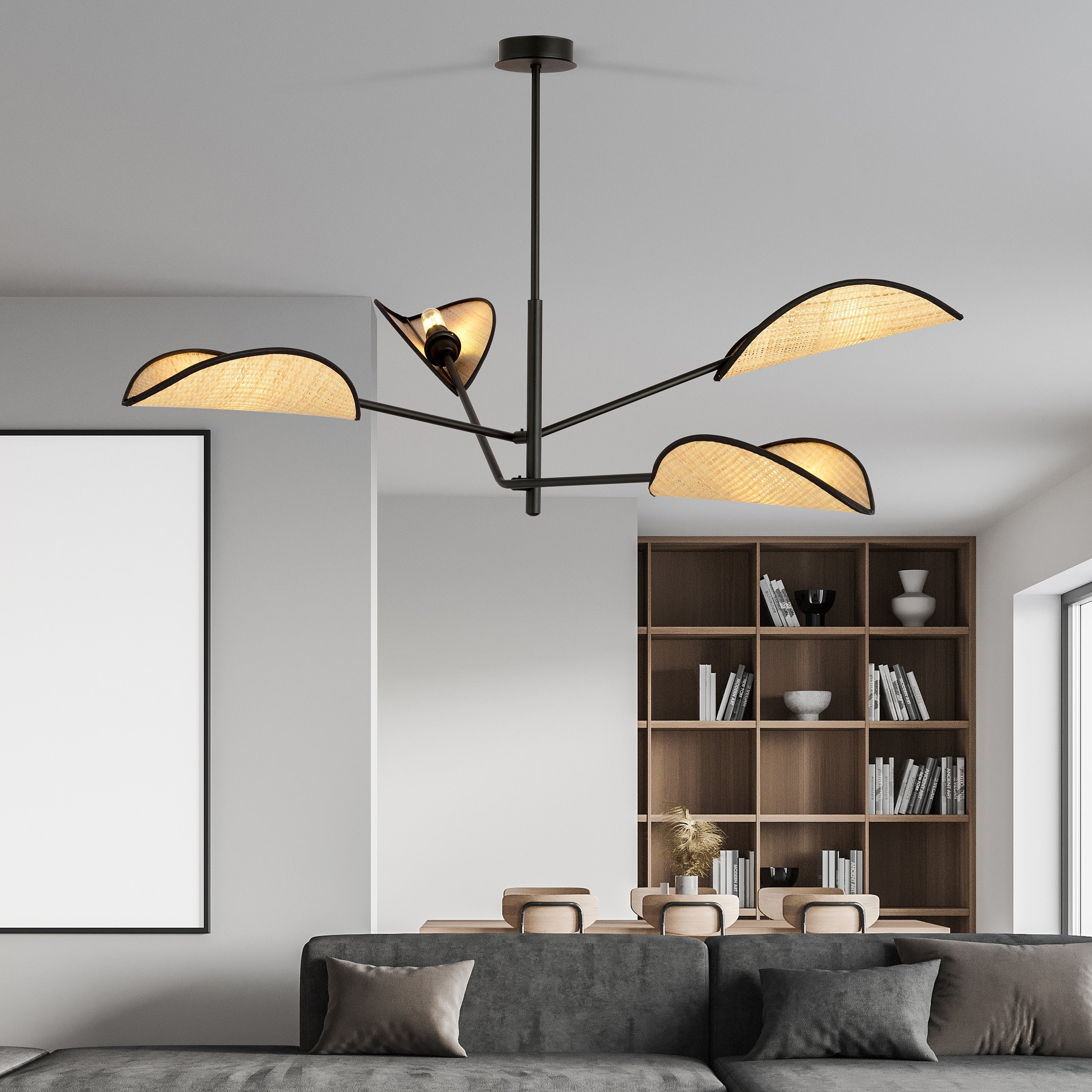 Plafonnier Vene Base en métal avec abat-jour en forme de feuille au design contemporain par Emibig Plafonnier Vene Base en métal avec abat-jour en forme de feuille au design contemporain par Emibig