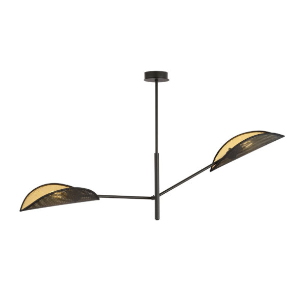 Plafonnier Vene Base en métal avec abat-jour en forme de feuille au design contemporain par Emibig