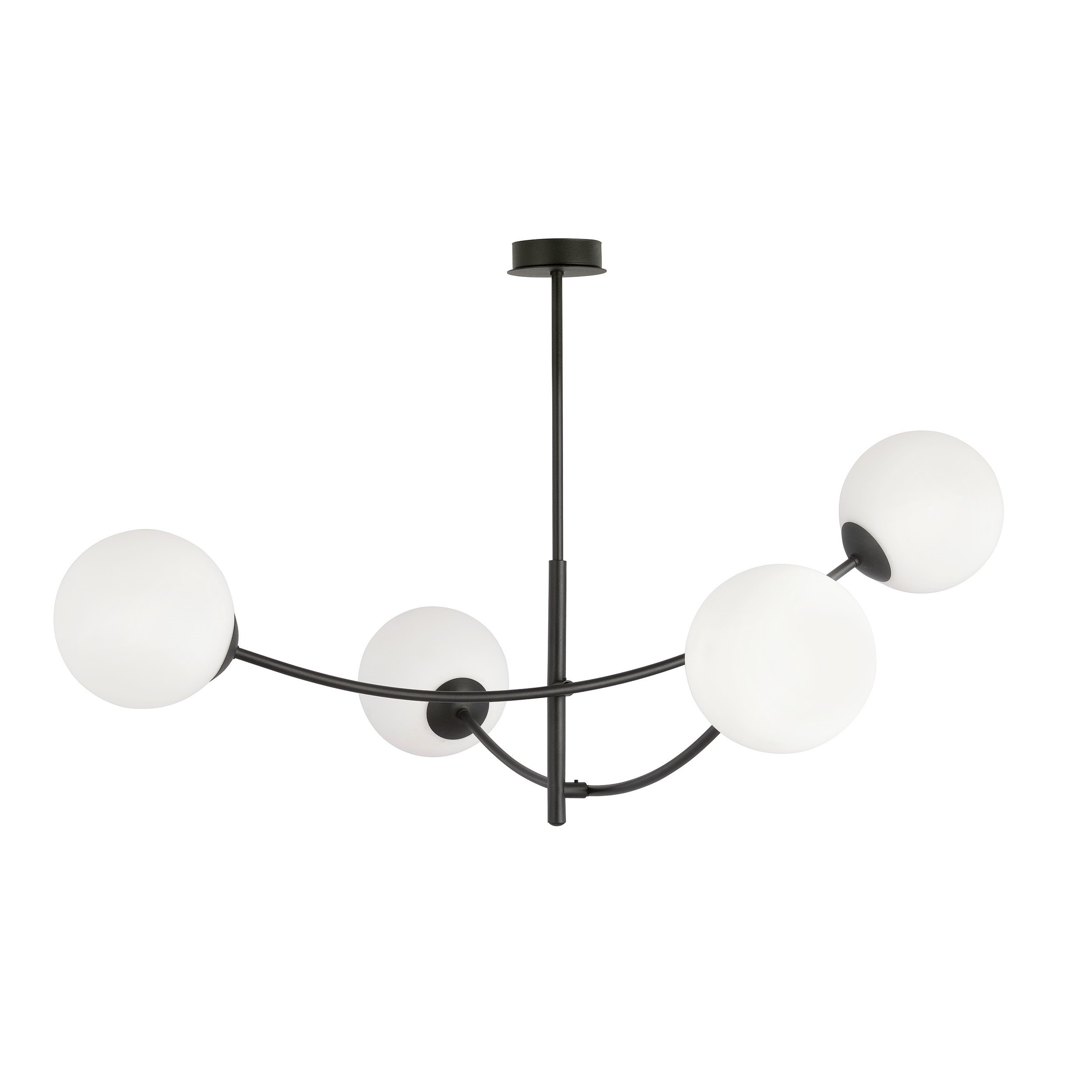 Suspension Hunter base en métal avec abat-jour en boule de verre au design contemporain par Emibig Suspension Hunter base en métal avec abat-jour en boule de verre au design contemporain par Emibig