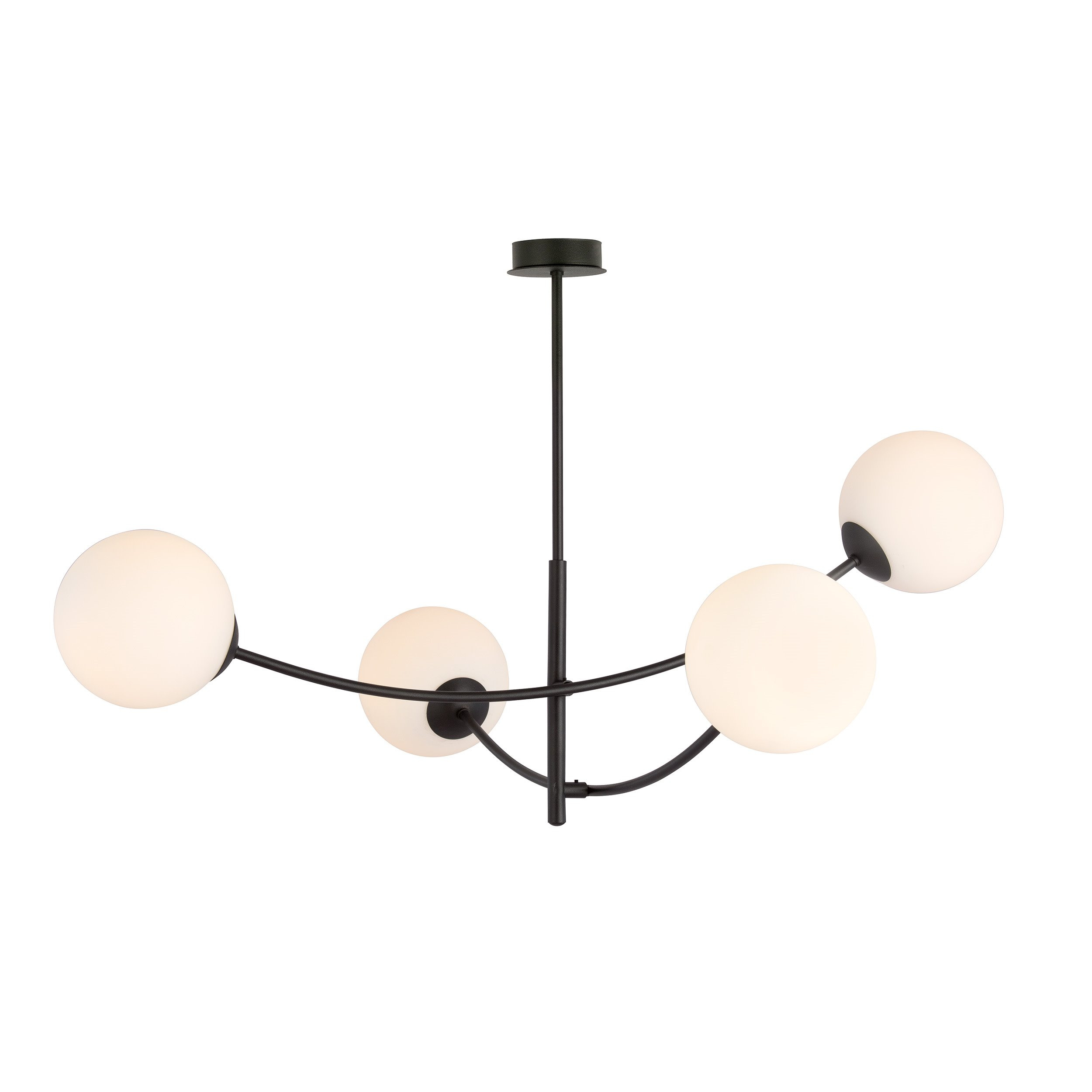 Suspension Hunter base en métal avec abat-jour en boule de verre au design contemporain par Emibig Suspension Hunter base en métal avec abat-jour en boule de verre au design contemporain par Emibig