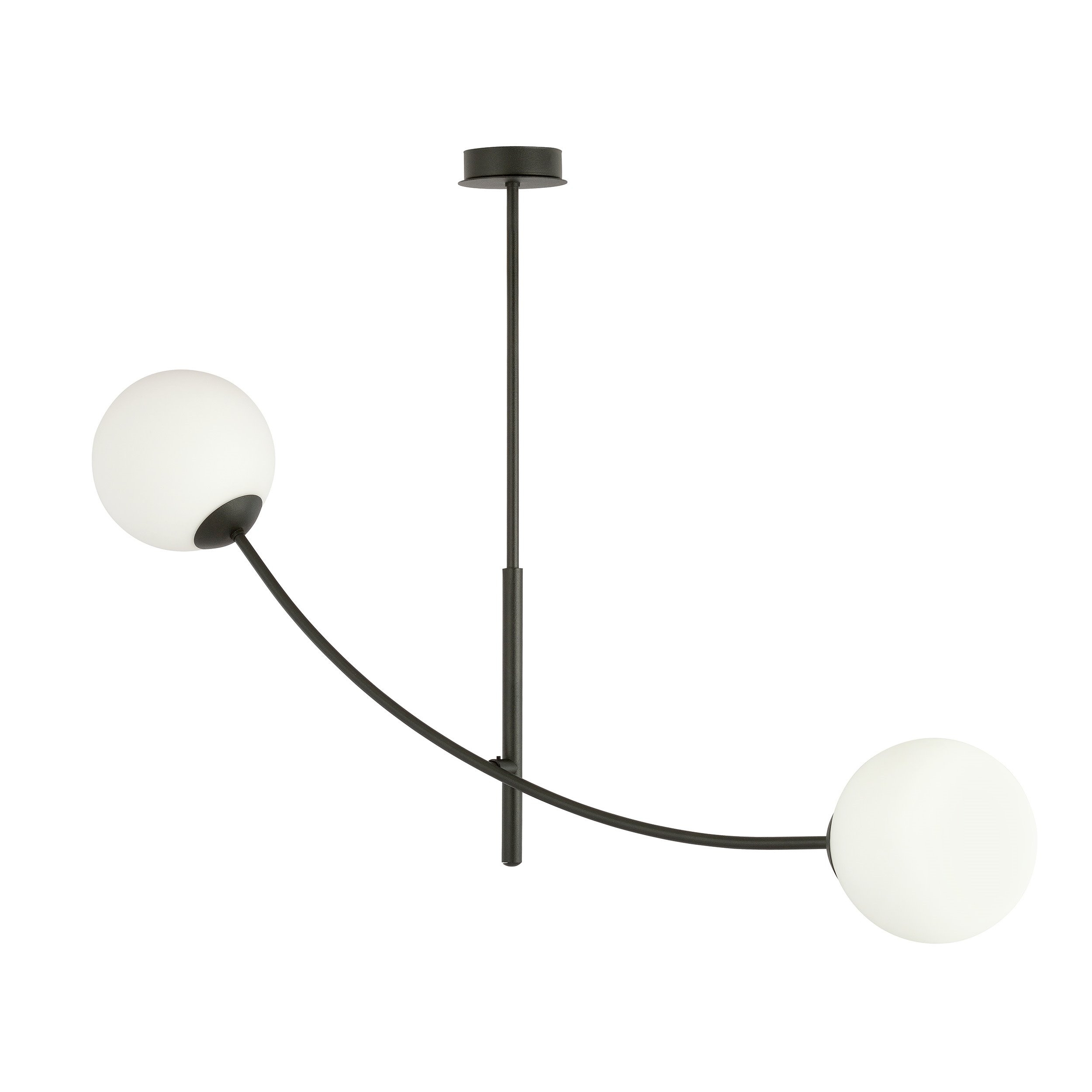 Suspension Hunter base en métal avec abat-jour en boule de verre au design contemporain par Emibig Suspension Hunter base en métal avec abat-jour en boule de verre au design contemporain par Emibig