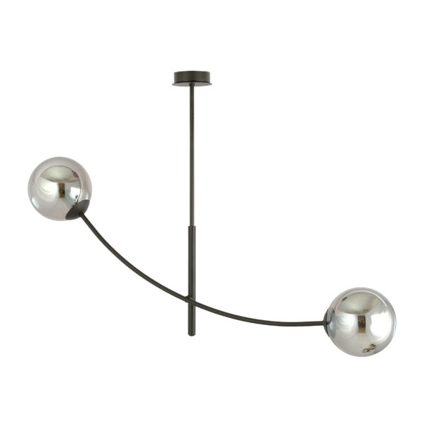 Suspension Hunter base en métal avec abat-jour en boule de verre au design contemporain par Emibig