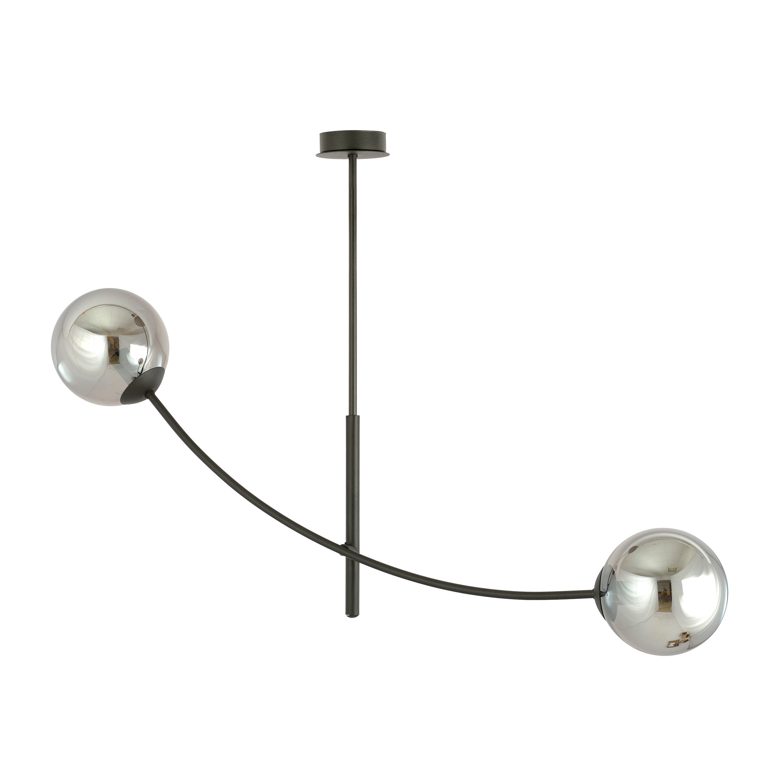 Suspension Hunter base en métal avec abat-jour en boule de verre au design contemporain par Emibig