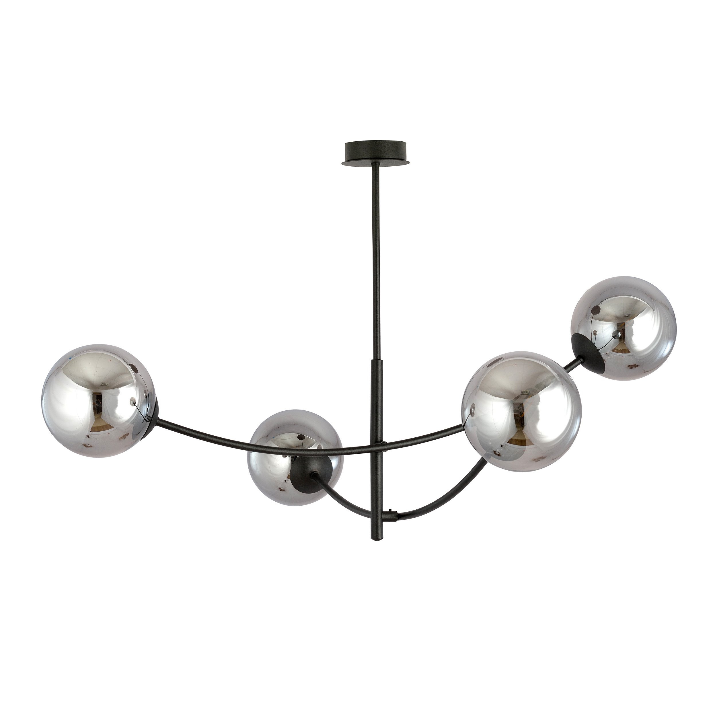 Suspension Hunter base en métal avec abat-jour en boule de verre au design contemporain par Emibig Suspension Hunter base en métal avec abat-jour en boule de verre au design contemporain par Emibig