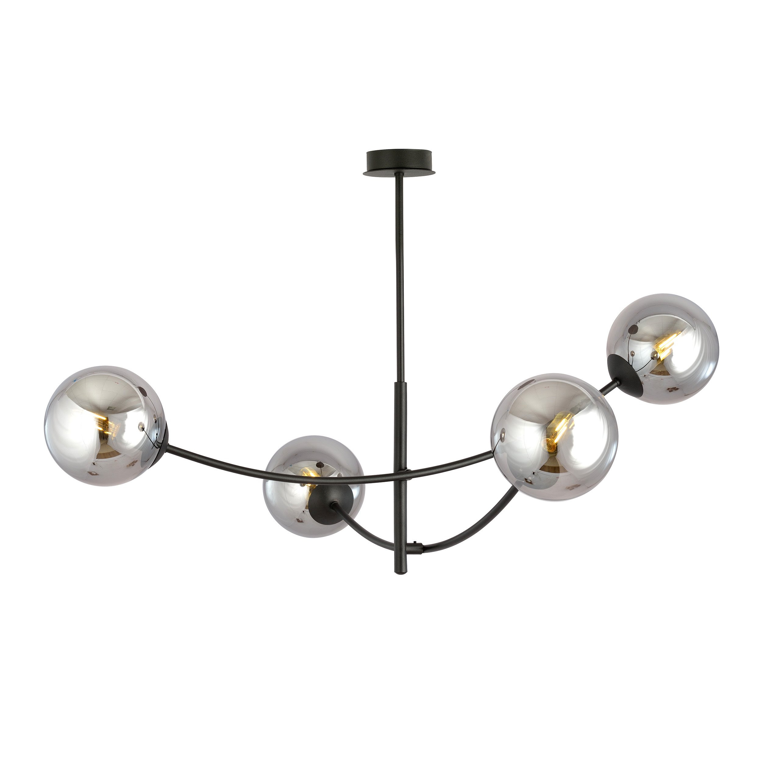Suspension Hunter base en métal avec abat-jour en boule de verre au design contemporain par Emibig Suspension Hunter base en métal avec abat-jour en boule de verre au design contemporain par Emibig