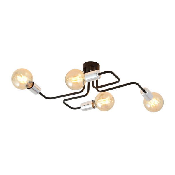 Plafonnier Veken base en métal avec détail argent ou doré au design contemporain par Emibig