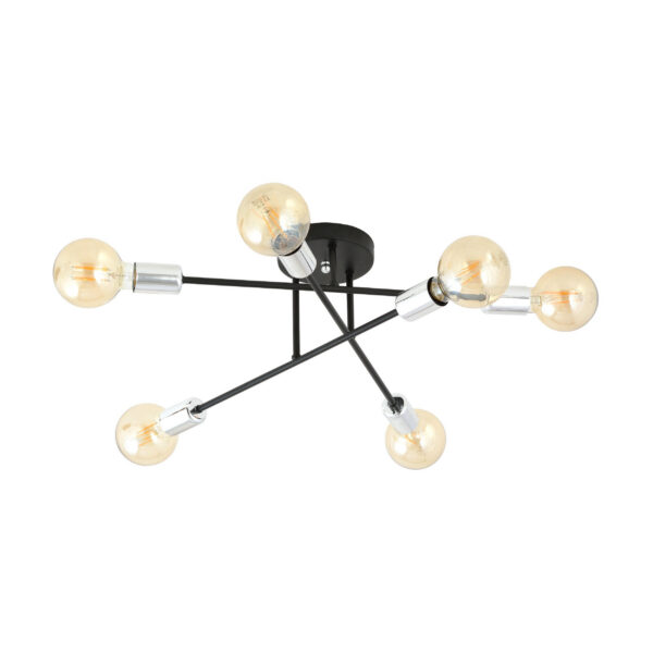 Plafonnier Veken base en métal en forme d'étoile avec détail argent ou doré au design contemporain par Emibig