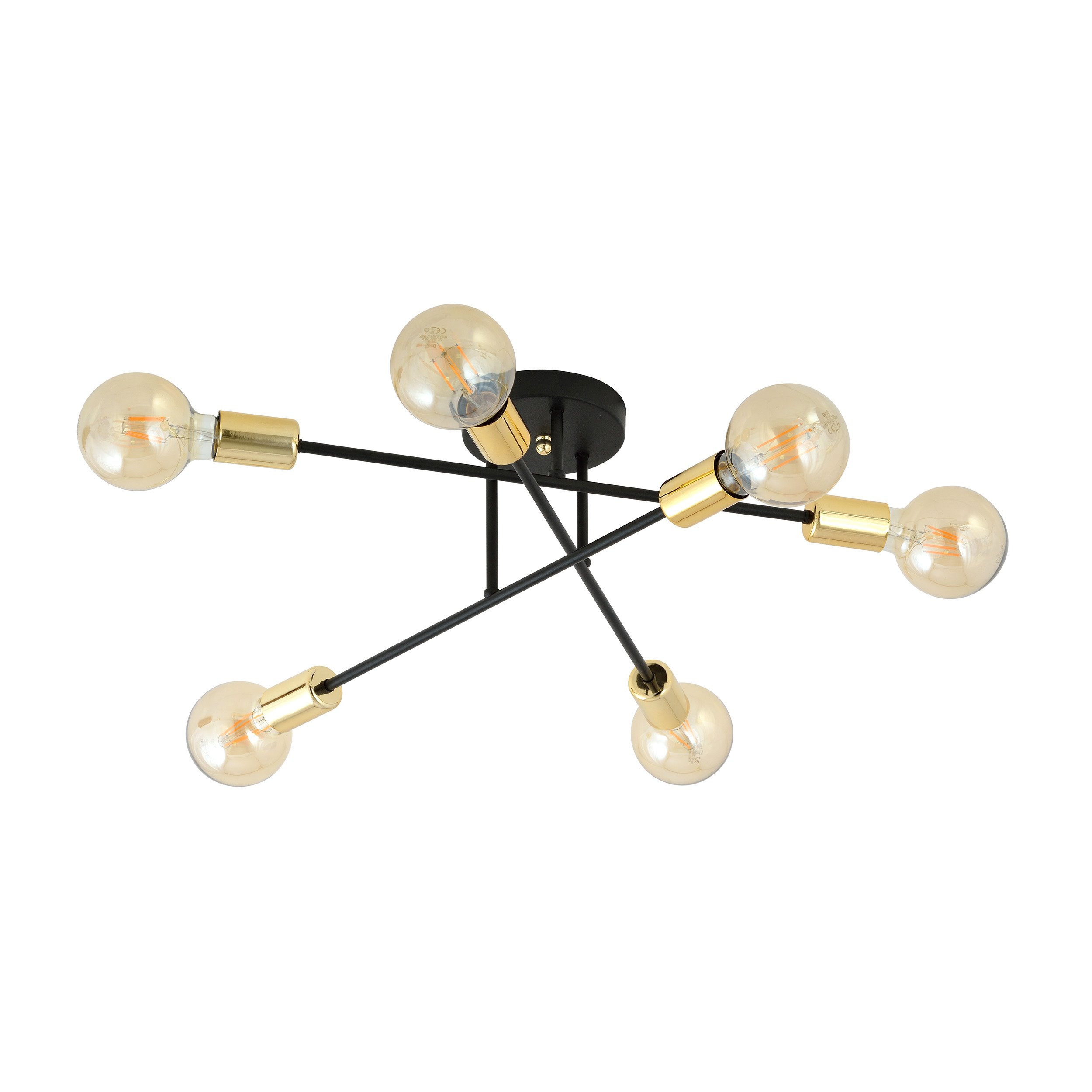 Plafonnier Veken base en métal en forme d'étoile avec détail argent ou doré au design contemporain par Emibig Plafonnier Veken base en métal en forme d'étoile avec détail argent ou doré au design contemporain par Emibig