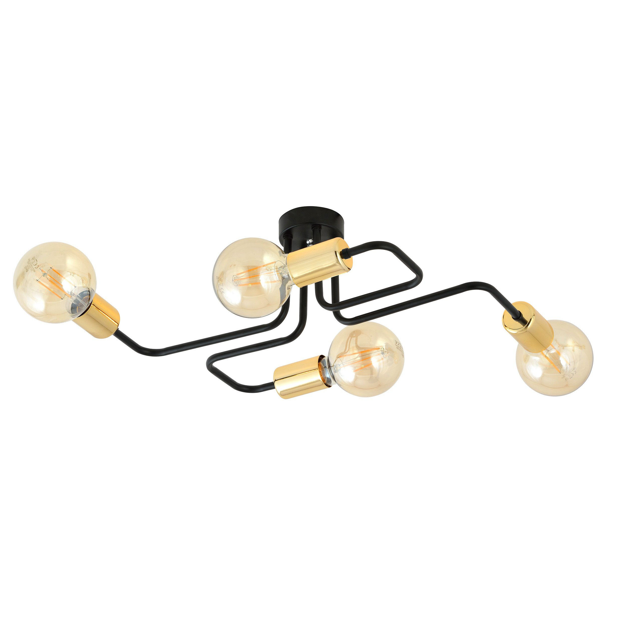 Plafonnier Veken base en métal avec détail argent ou doré au design contemporain par Emibig Plafonnier Veken base en métal avec détail argent ou doré au design contemporain par Emibig