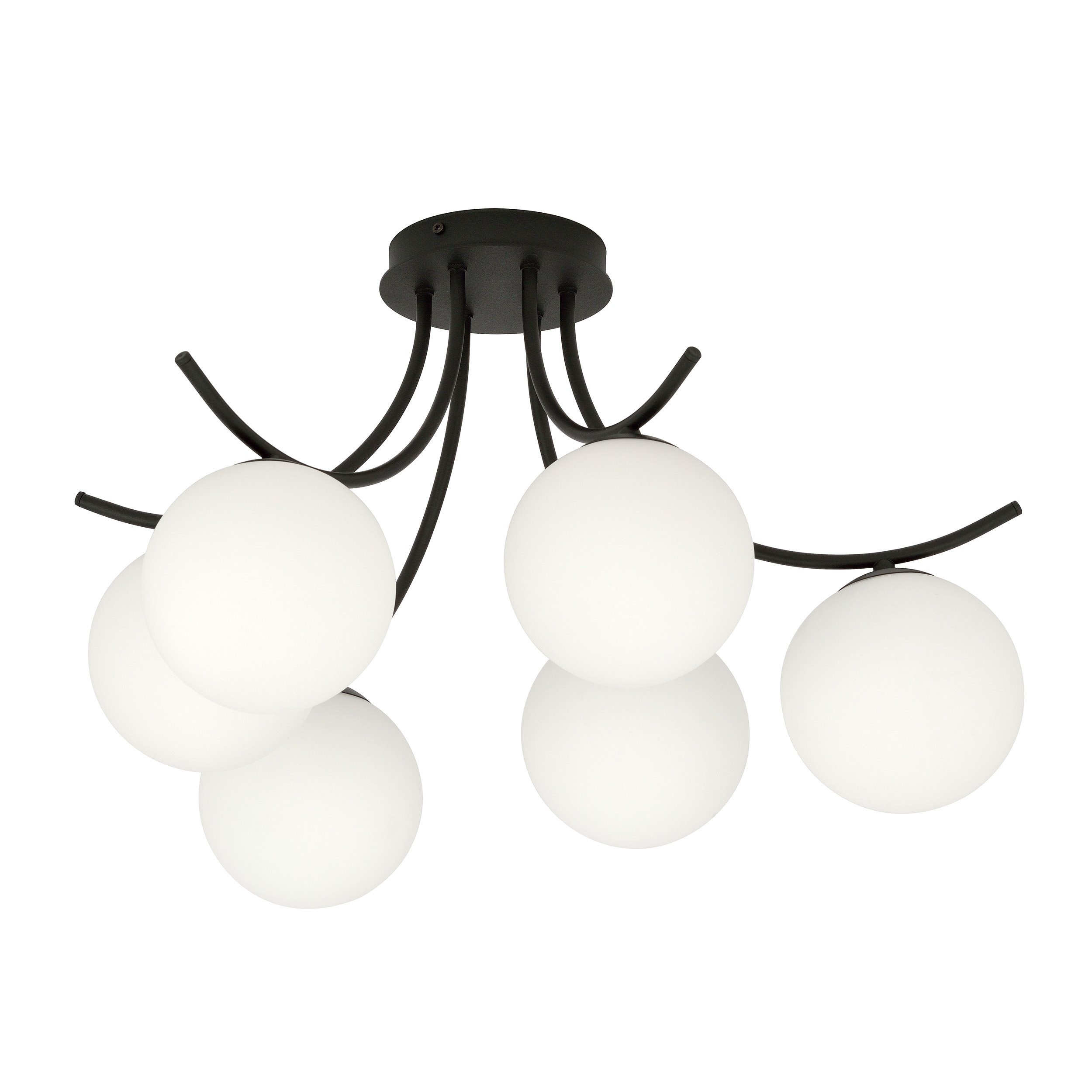 Plafonnier Boston base en métal avec abat-jour en verre au design contemporain par Emibig Plafonnier Boston base en métal avec abat-jour en verre au design contemporain par Emibig