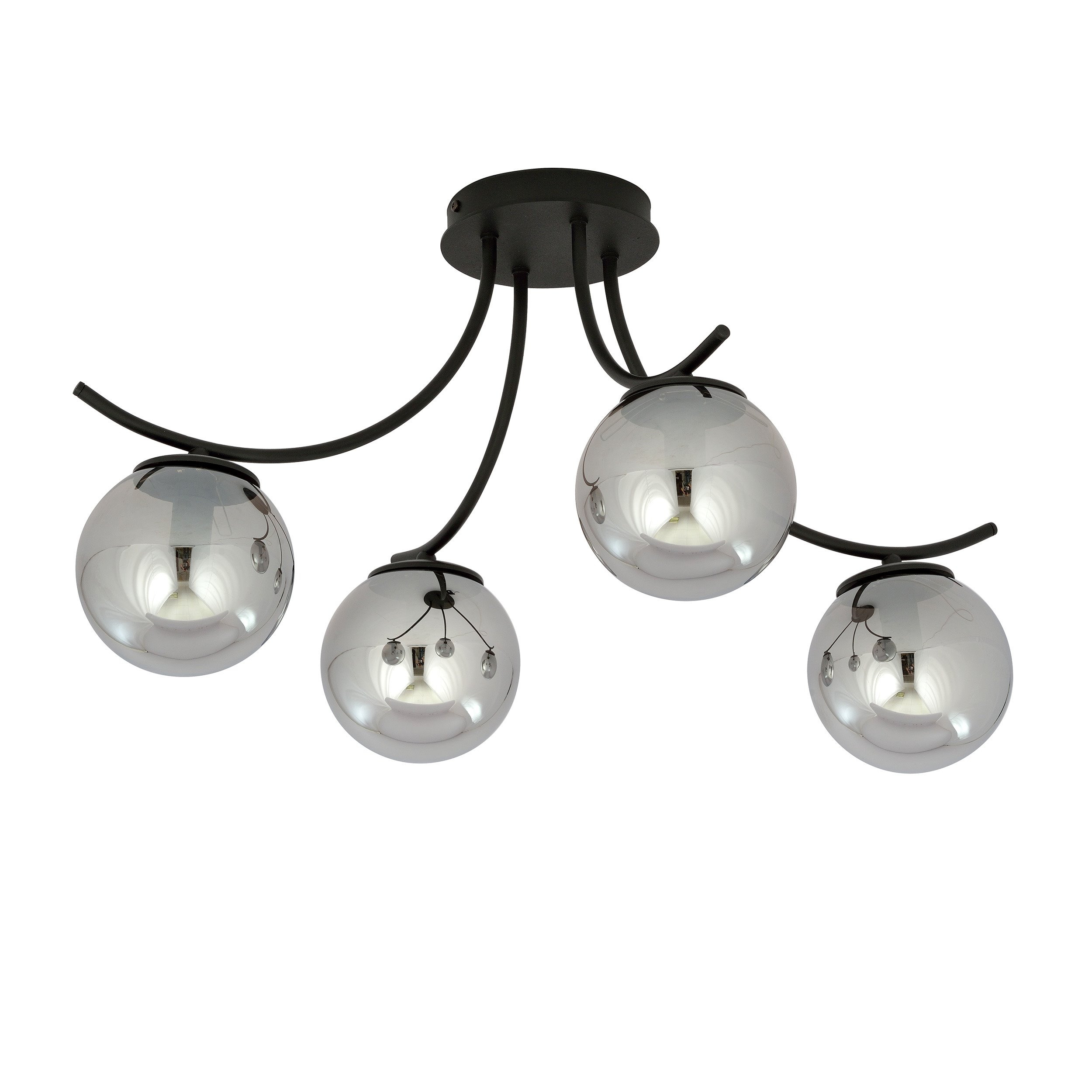 Plafonnier Boston base en métal avec abat-jour en verre au design contemporain par Emibig Plafonnier Boston base en métal avec abat-jour en verre au design contemporain par Emibig