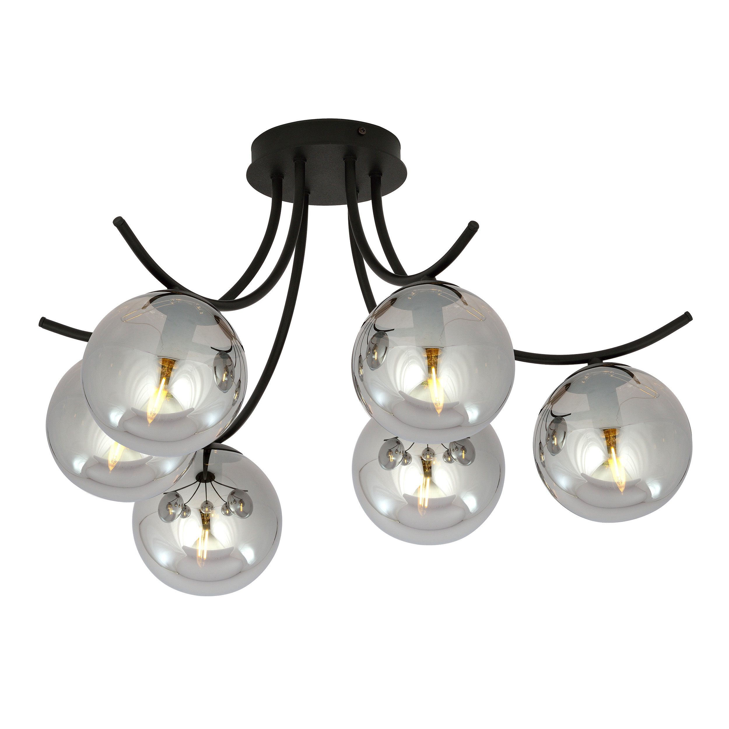 Plafonnier Boston base en métal avec abat-jour en verre au design contemporain par Emibig Plafonnier Boston base en métal avec abat-jour en verre au design contemporain par Emibig